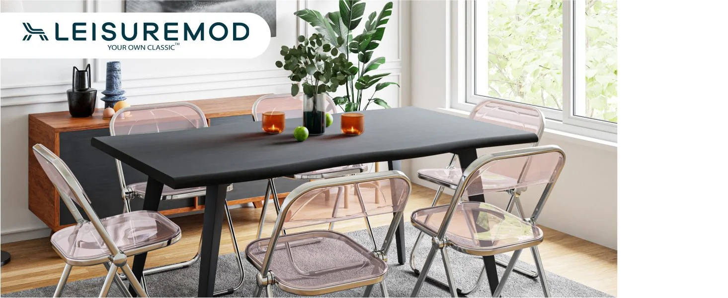 Lawrence Acrylic Folding Chair With Metal Frame