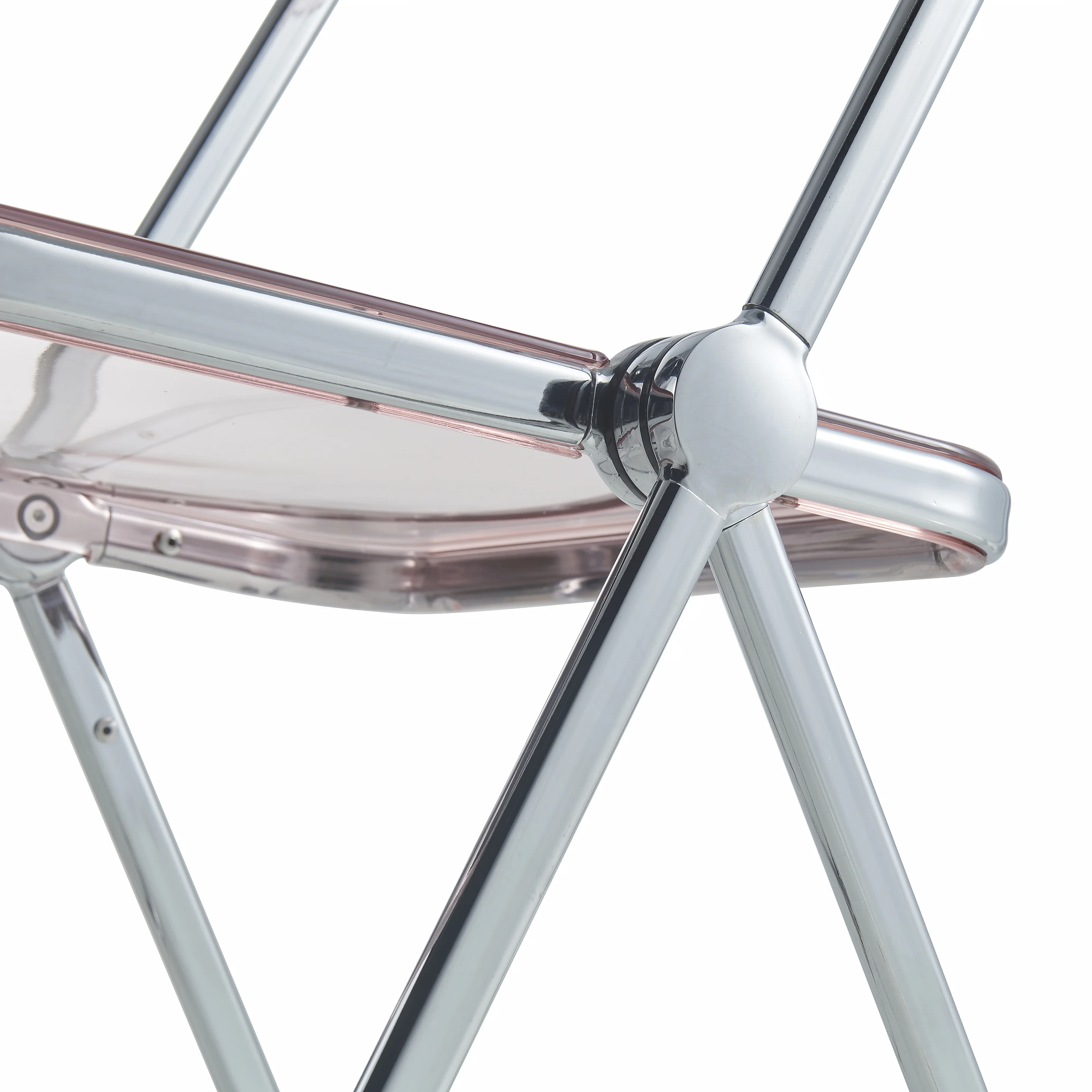 Lawrence Acrylic Folding Chair With Metal Frame