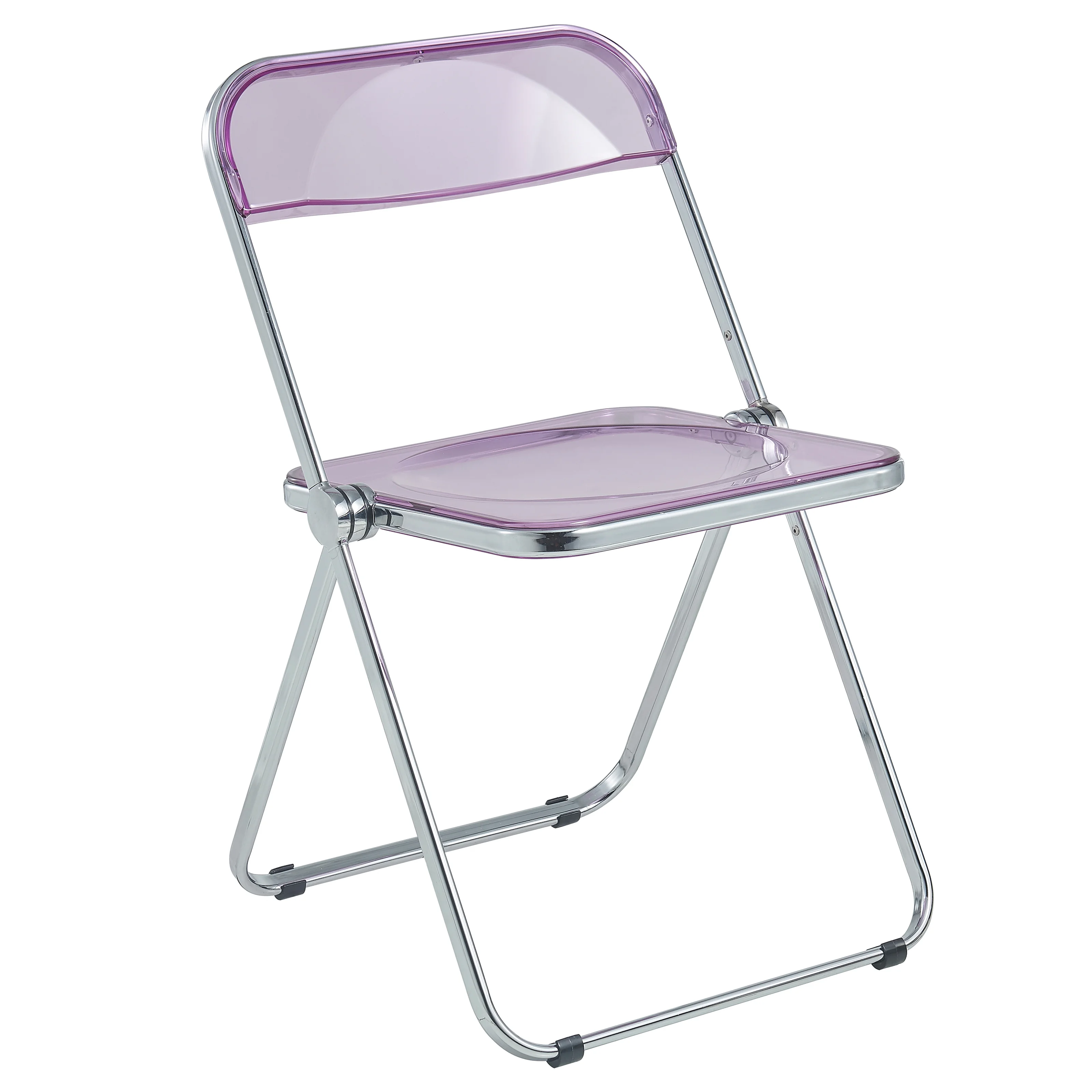Lawrence Acrylic Folding Chair With Metal Frame