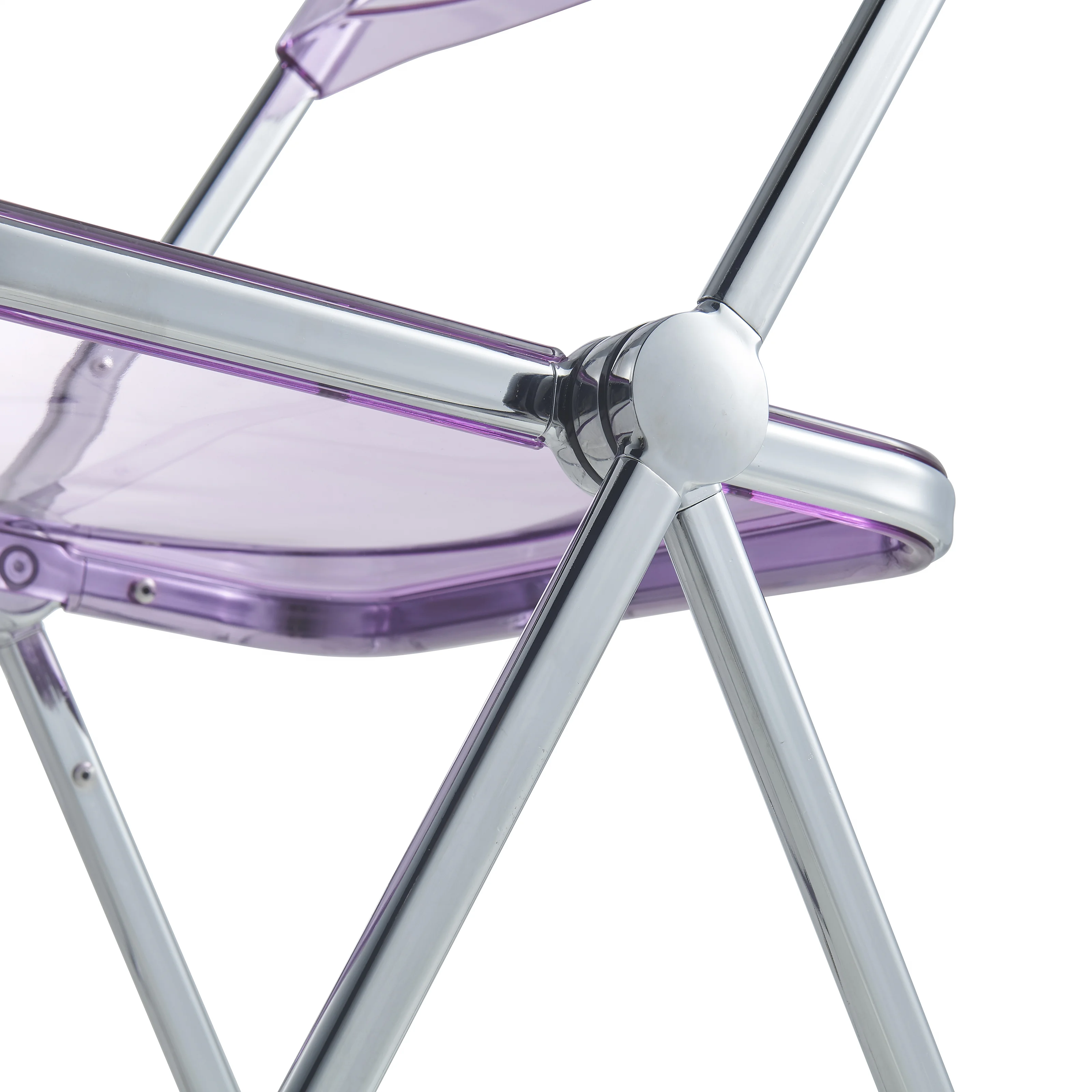 Lawrence Acrylic Folding Chair With Metal Frame