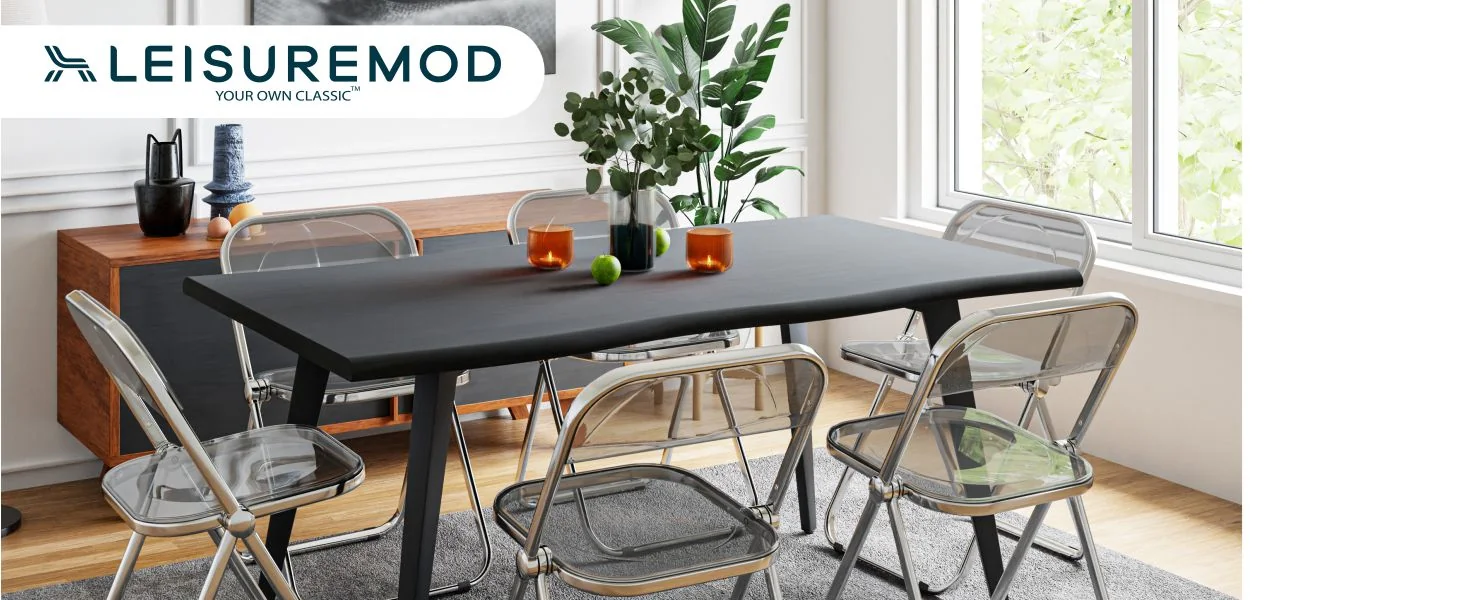 Lawrence Acrylic Folding Chair With Metal Frame