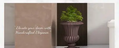 Lotus Series Poly Stone Planter in Brown, 20 Dia, 28 High