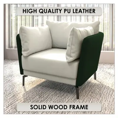 Luxify Collection Single Seater Sofa in Green