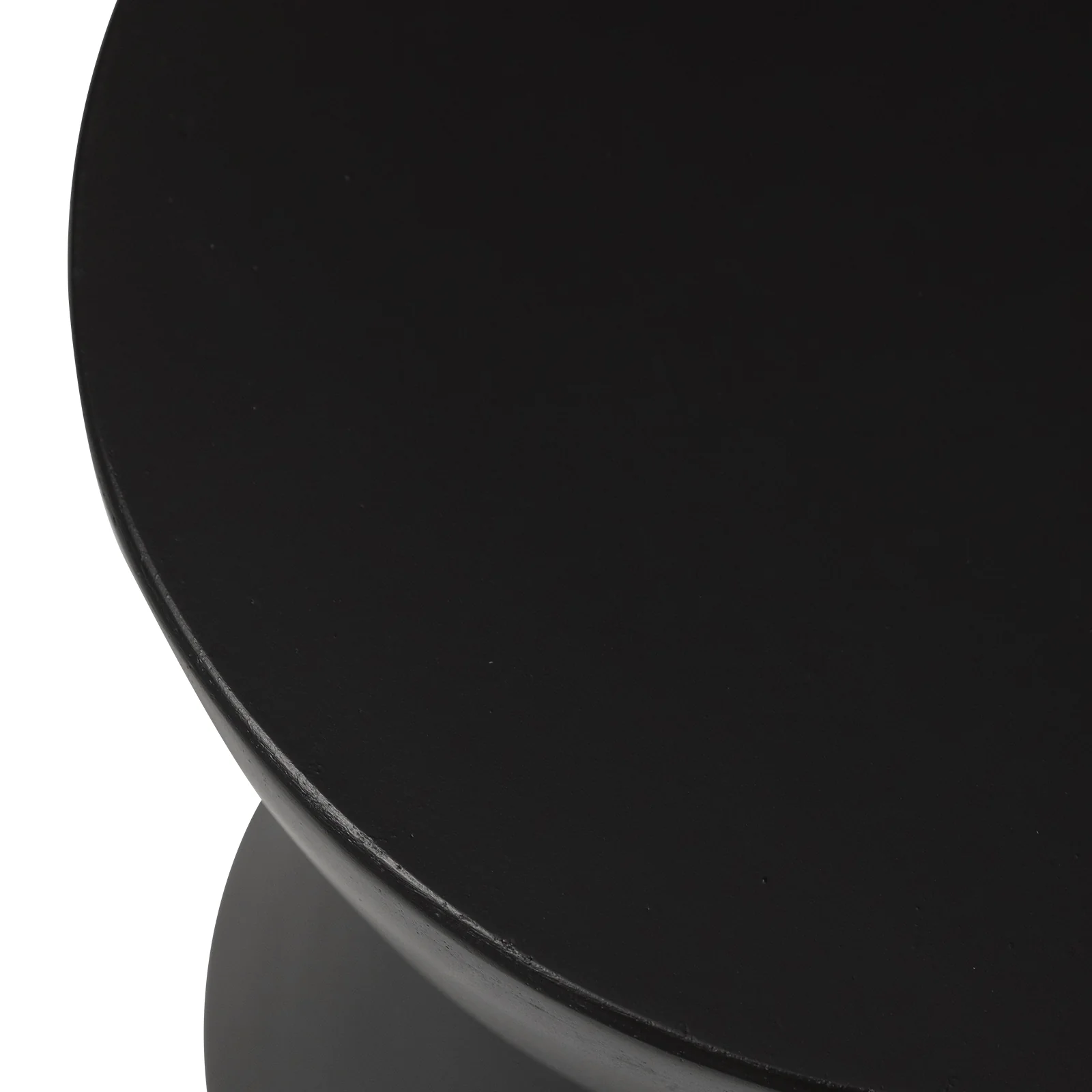 Loft Collection Fiberglass Outdoor Side Table in Black