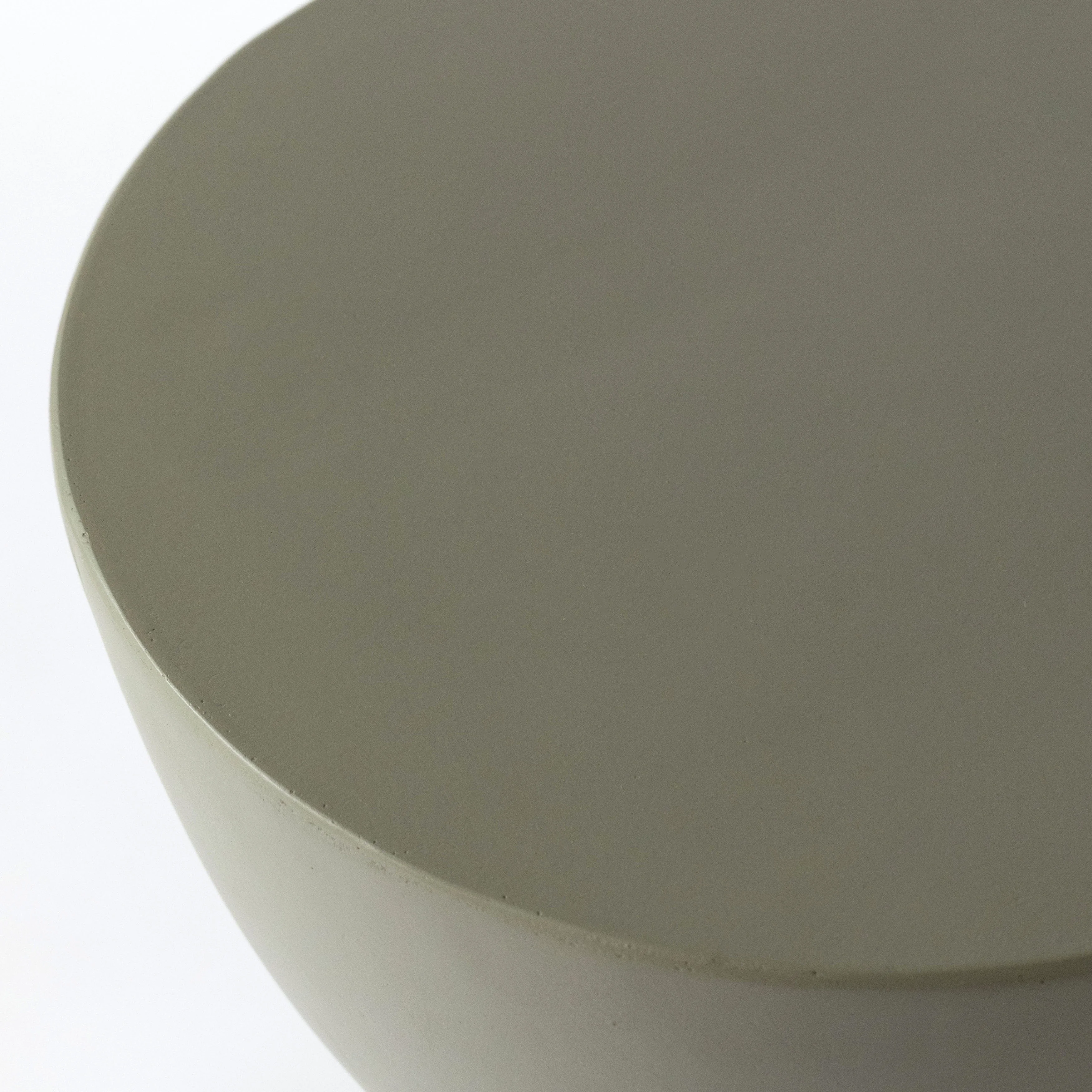 Loft Collection Fiberglass Outdoor Side Table in Moss Grey