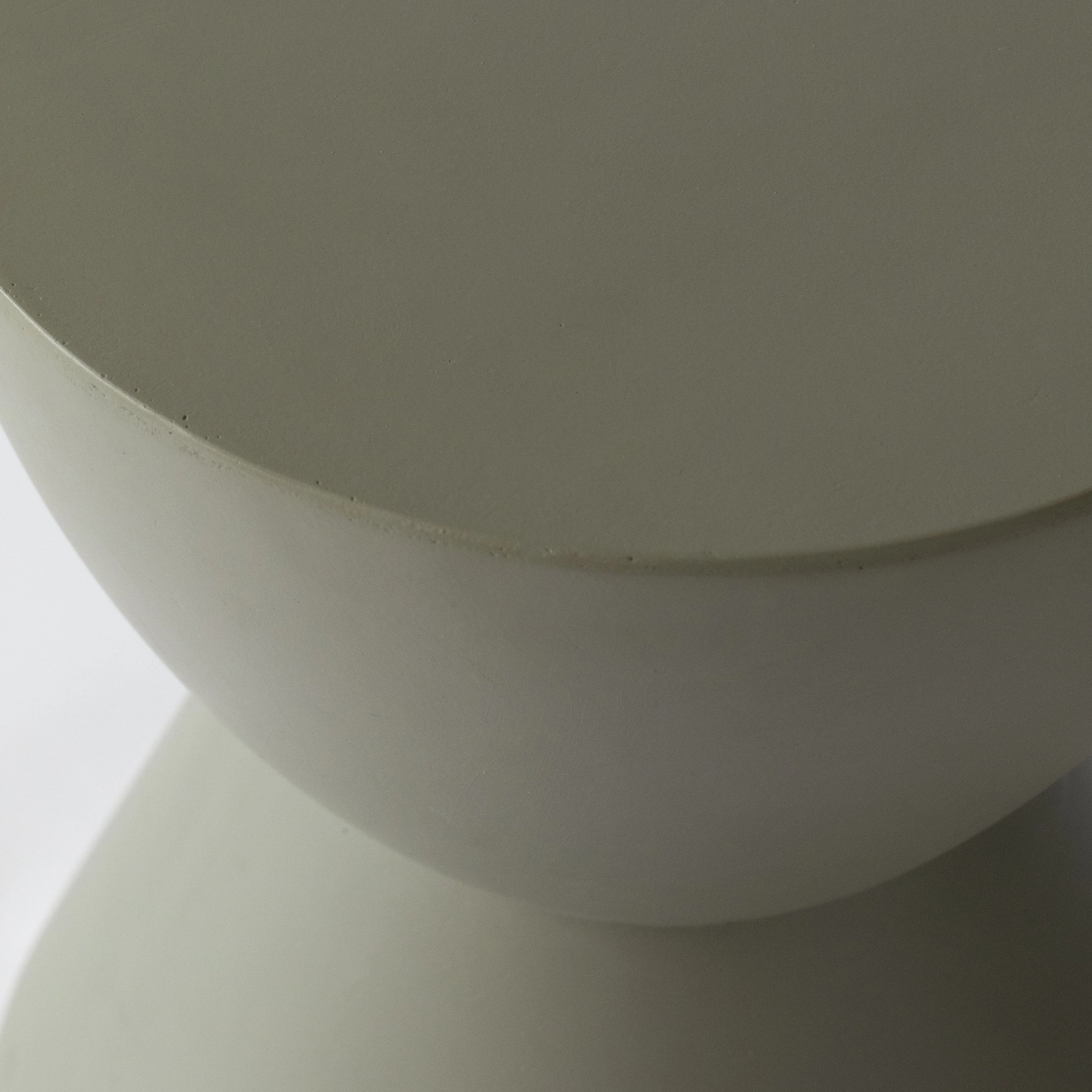 Loft Collection Fiberglass Outdoor Side Table in Moss Grey