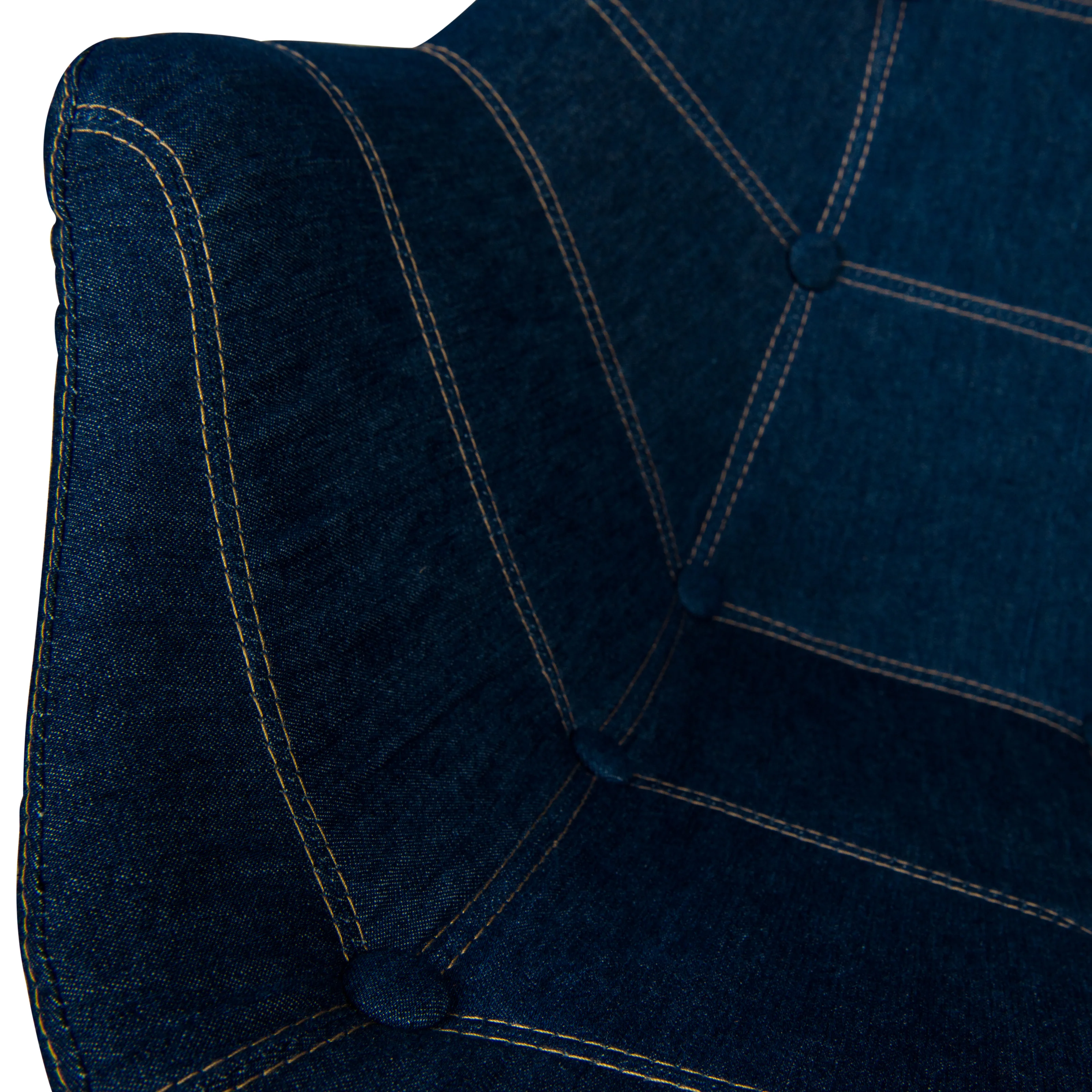 Milburn Tufted Denim Lounge Chair