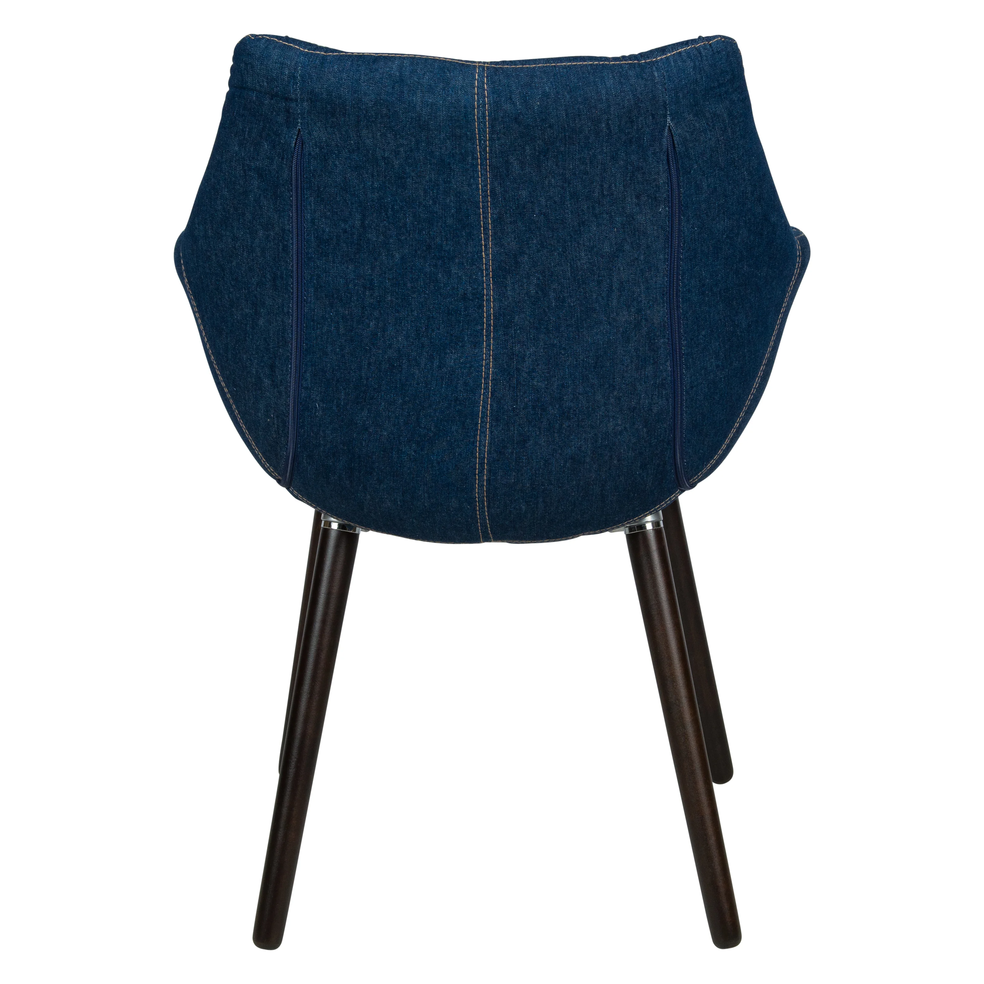 Milburn Tufted Denim Lounge Chair, Set of 4