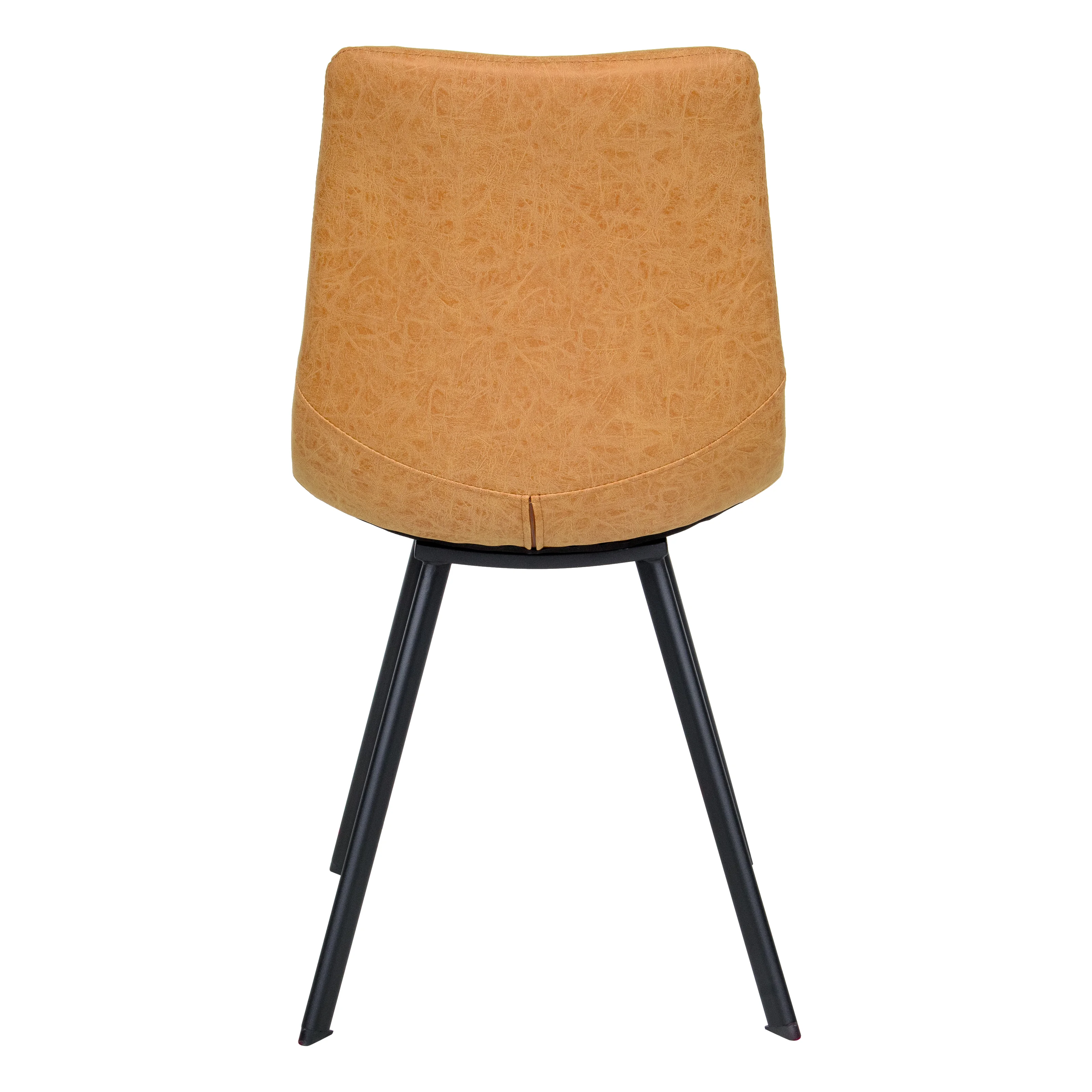 Markley Modern Leather Dining Chair With Metal Legs