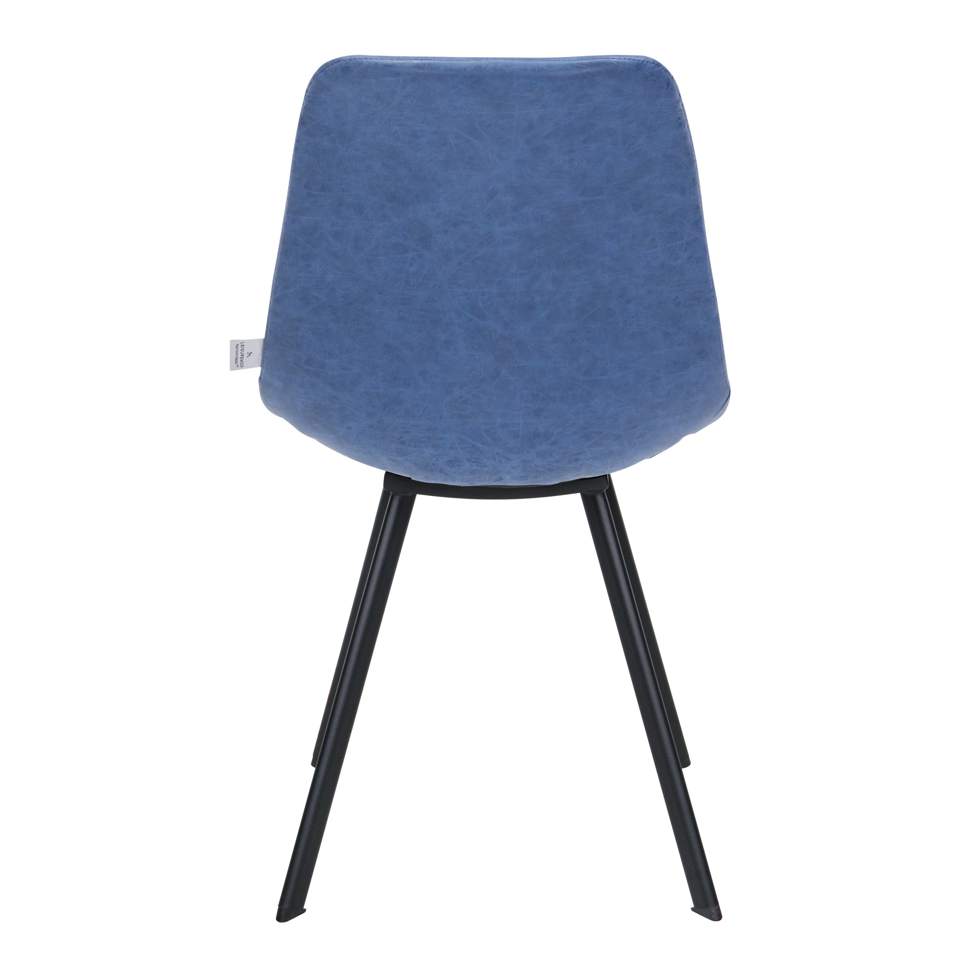 Markley Modern Leather Dining Chair With Metal Legs Set of 4