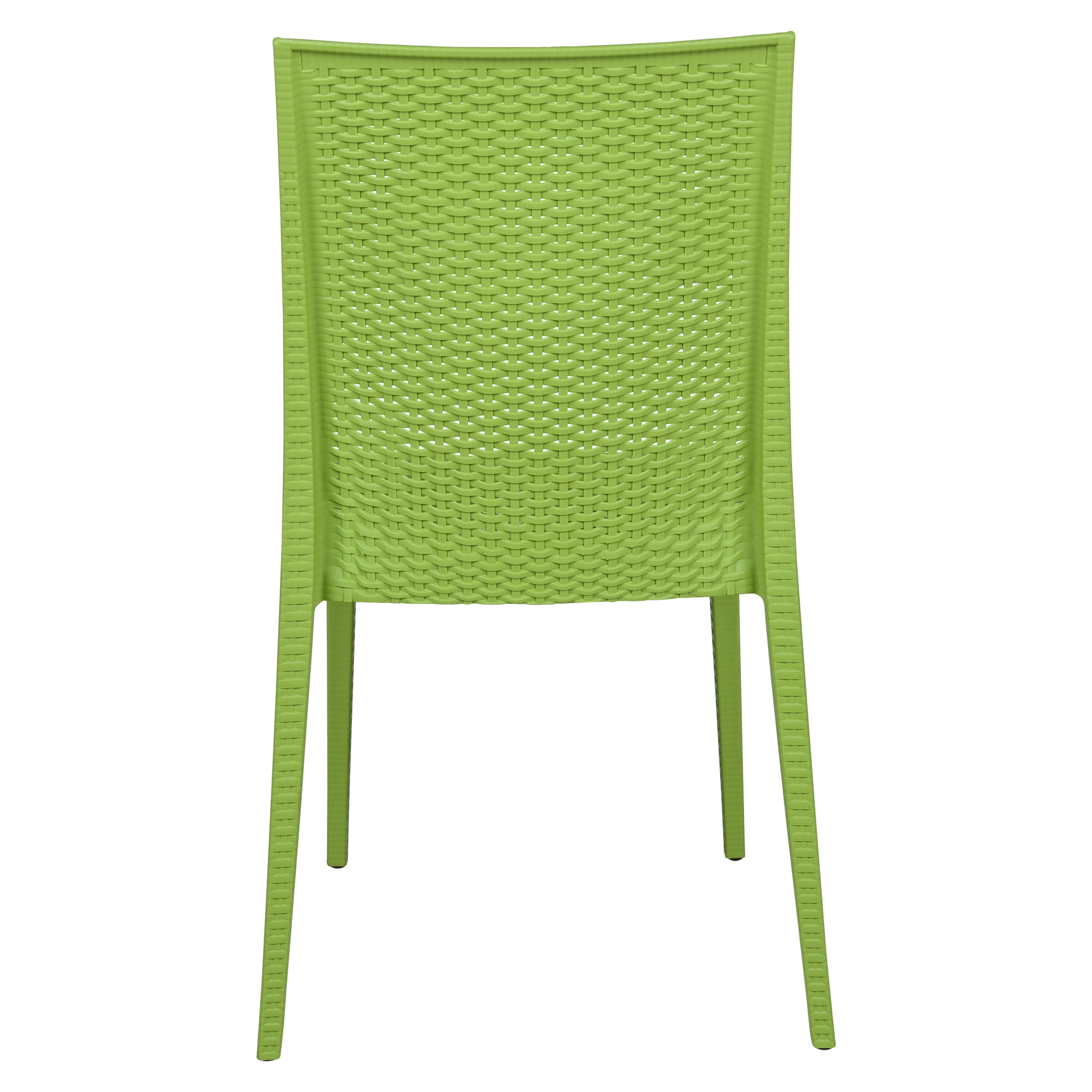 Weave Mace Indoor/Outdoor Dining Chair (Armless), Set of 2