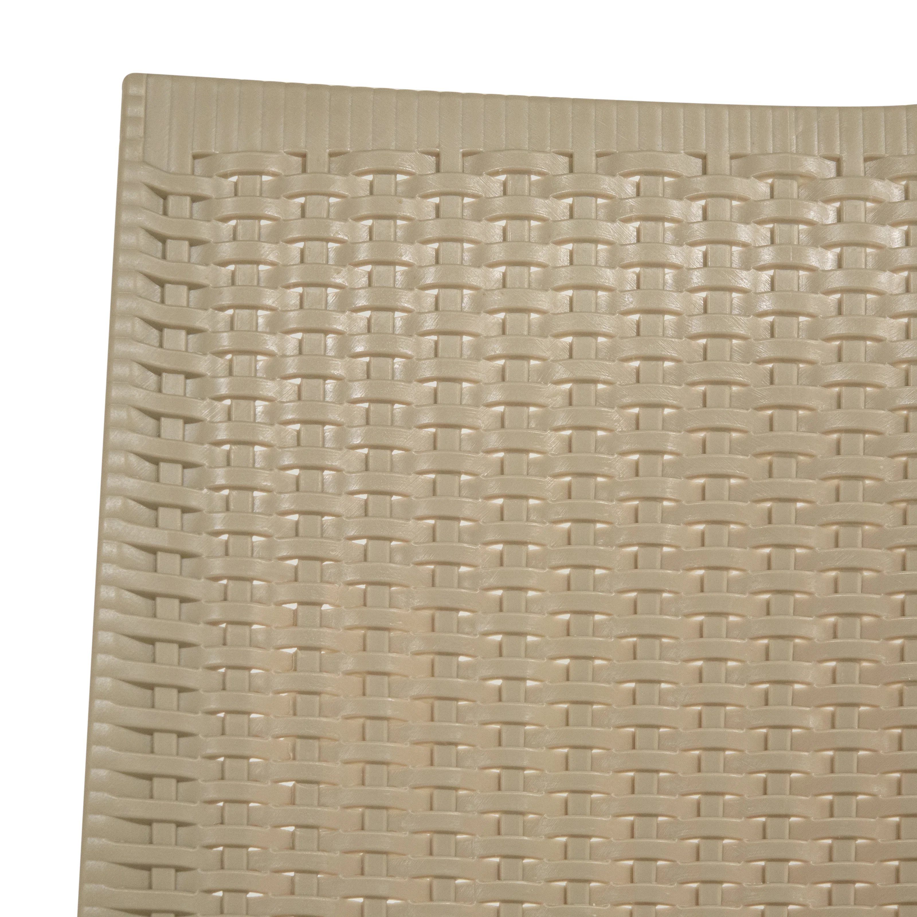 Weave Mace Indoor/Outdoor Armless Dining Chair in Taupe