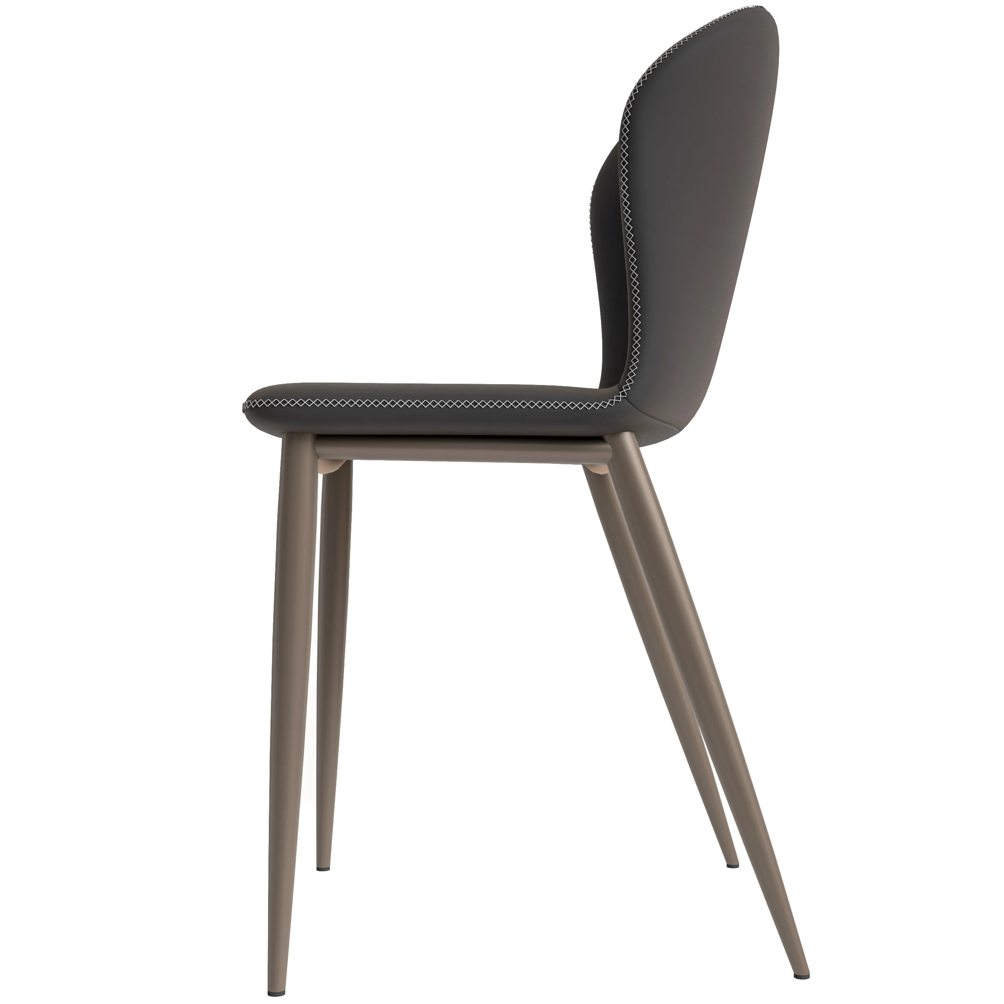 Mosaic Collection Modern Dining Chair in Charcoal Fabric - Set of 4