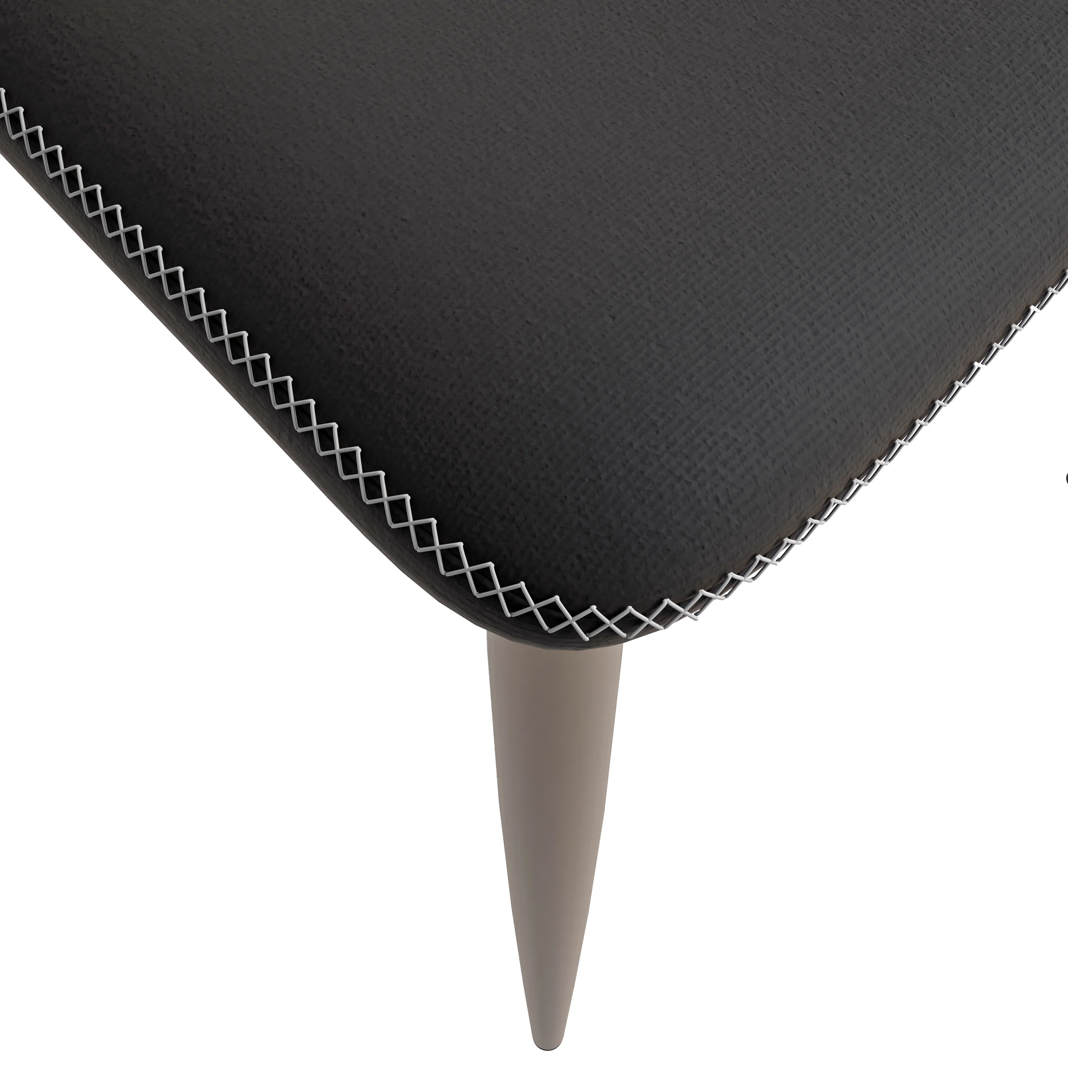 Mosaic Collection Modern Dining Chair in Charcoal Fabric - Set of 4