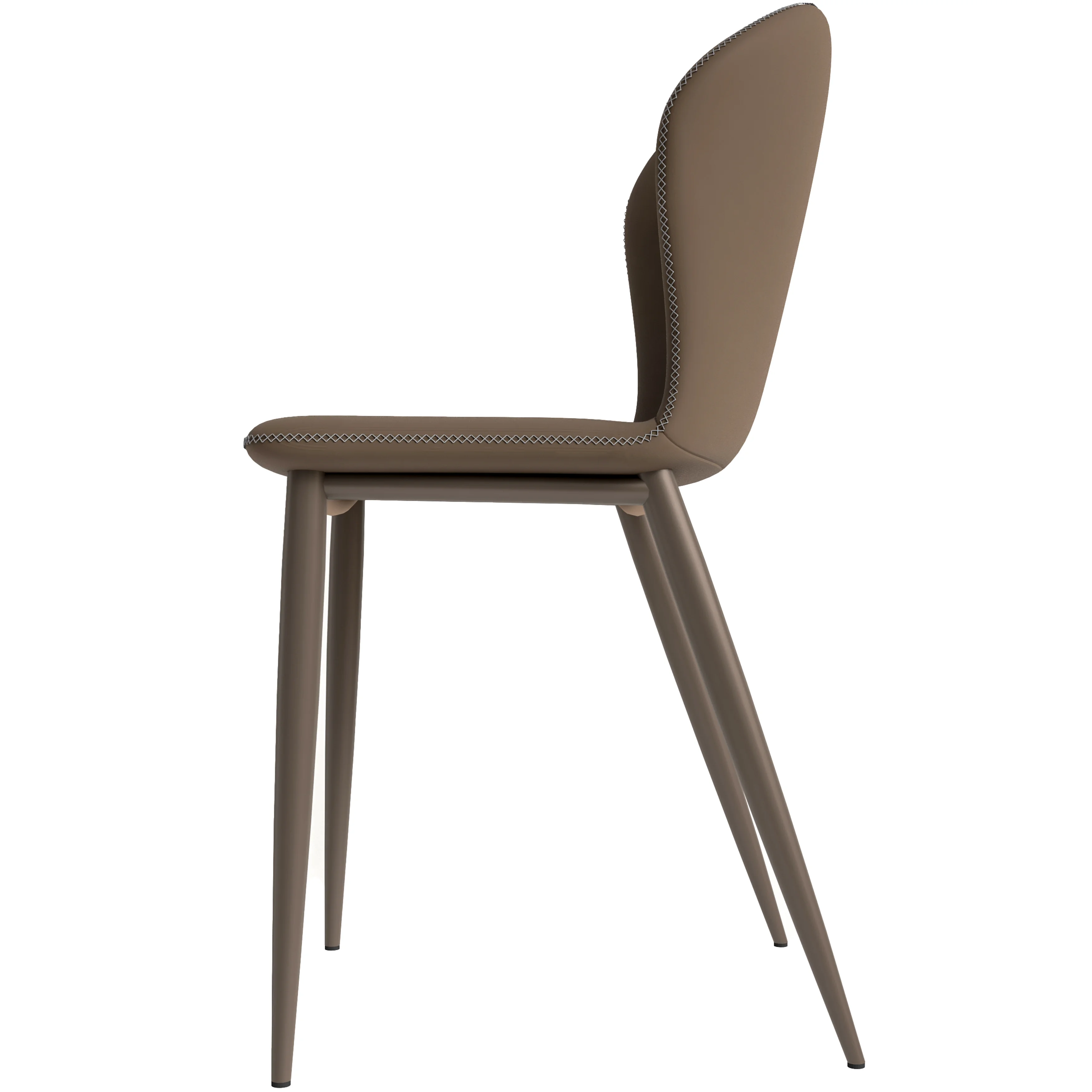 Mosaic Collection Modern Dining Chair in Light Brown Fabric