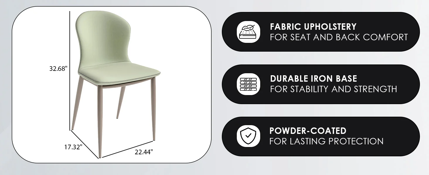 Mosaic Collection Modern Dining Chair in Light Grey