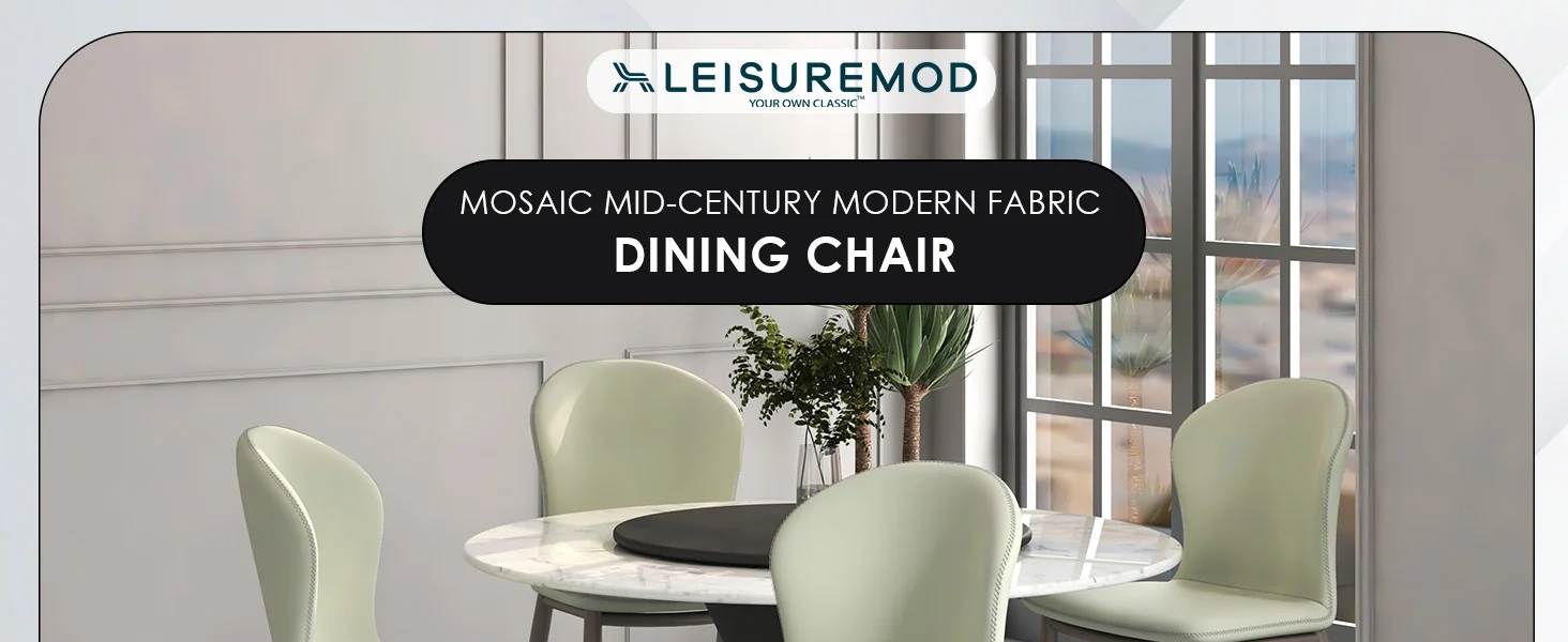 Mosaic Collection Modern Dining Chair in Light Grey - Set of 2