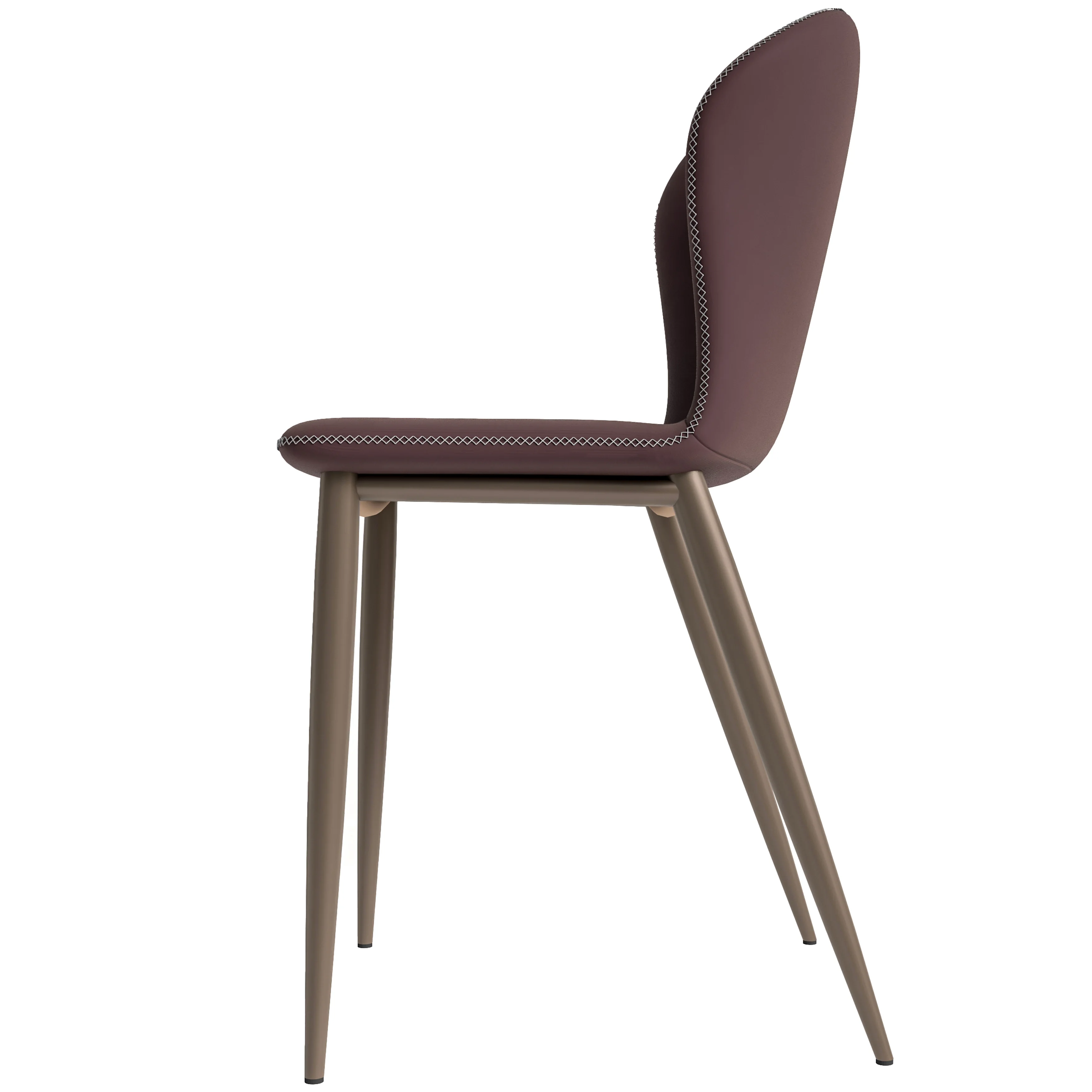 Mosaic Collection Modern Dining Chair in Plum Purple Fabric