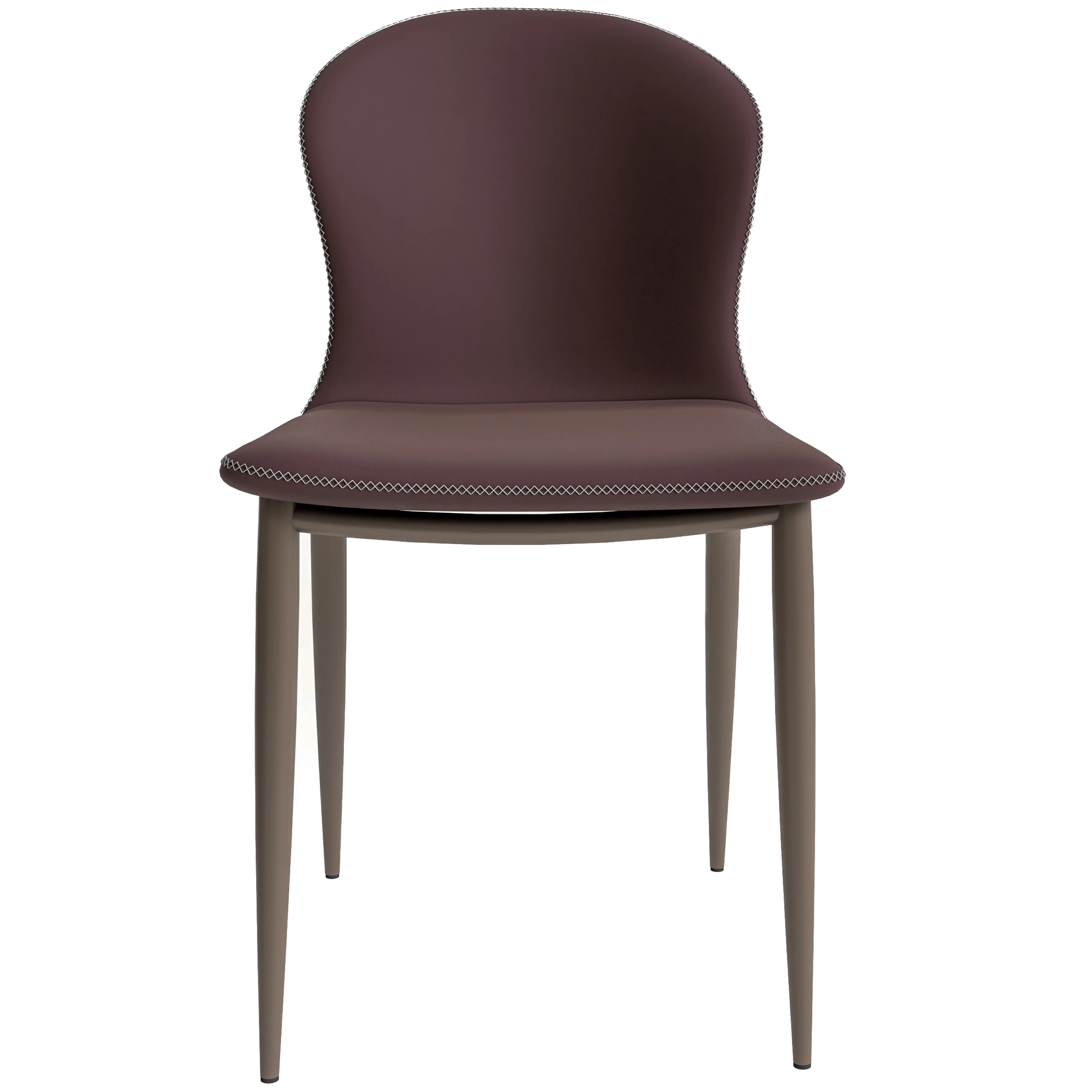Mosaic Collection Modern Dining Chair in Plum Purple Fabric - Set of 4