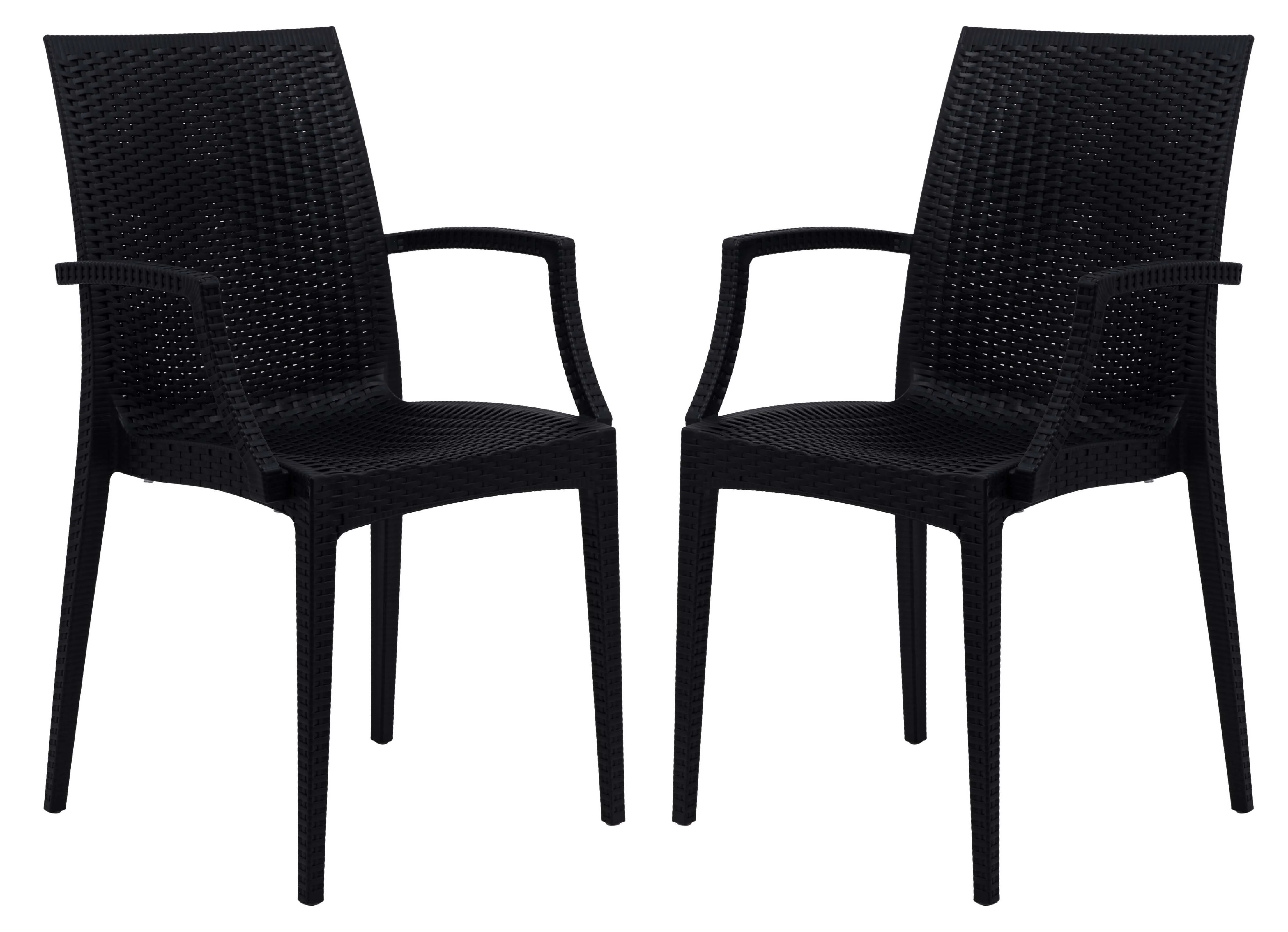 Weave Mace Indoor/Outdoor Chair (With Arms), Set of 2