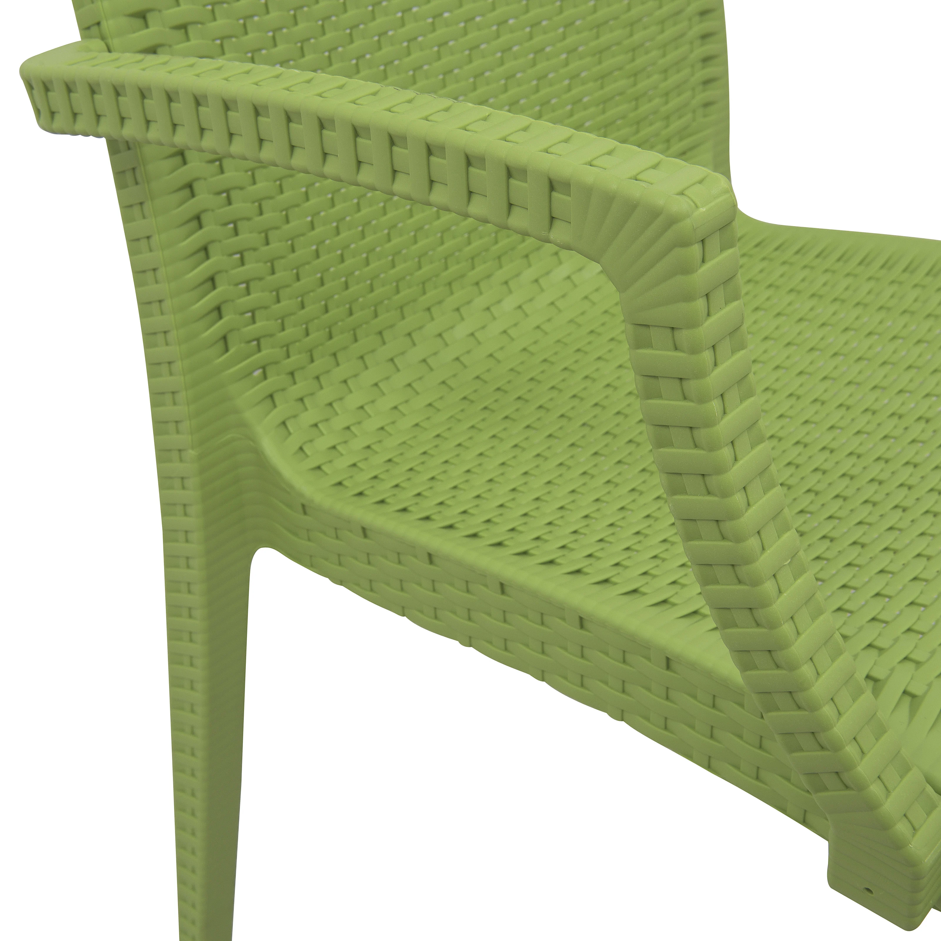 Weave Mace Indoor/Outdoor Chair (With Arms), Set of 2