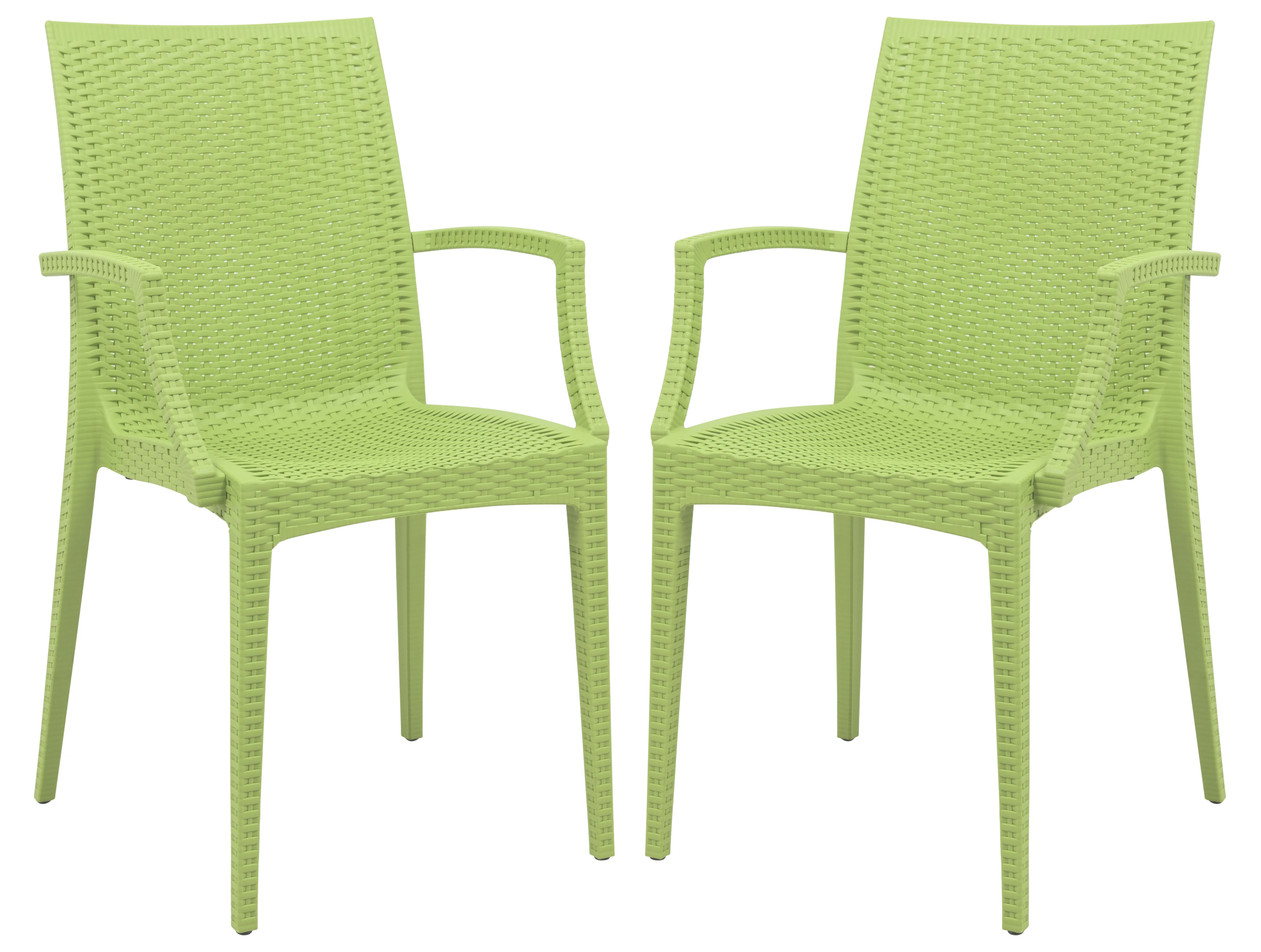 Weave Mace Indoor/Outdoor Chair (With Arms), Set of 2