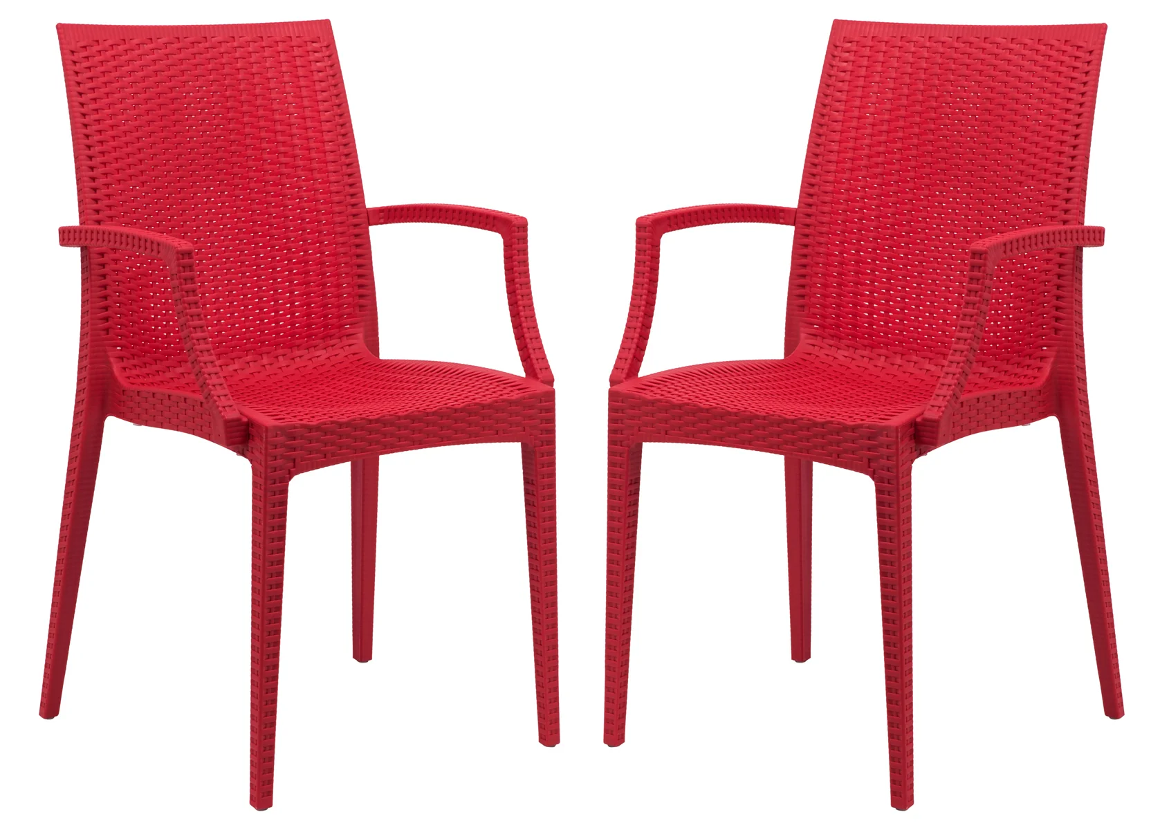 Weave Mace Indoor/Outdoor Chair (With Arms), Set of 2