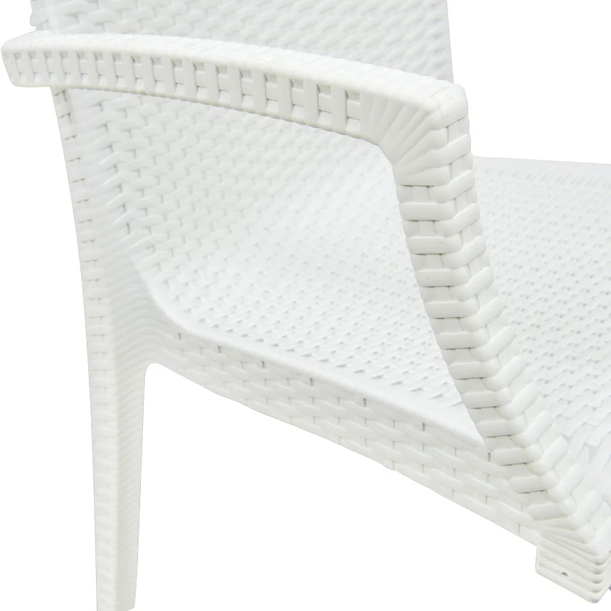 Weave Mace Indoor/Outdoor Chair (With Arms), Set of 4