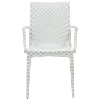 Weave Mace Indoor/Outdoor Chair (With Arms), Set of 4