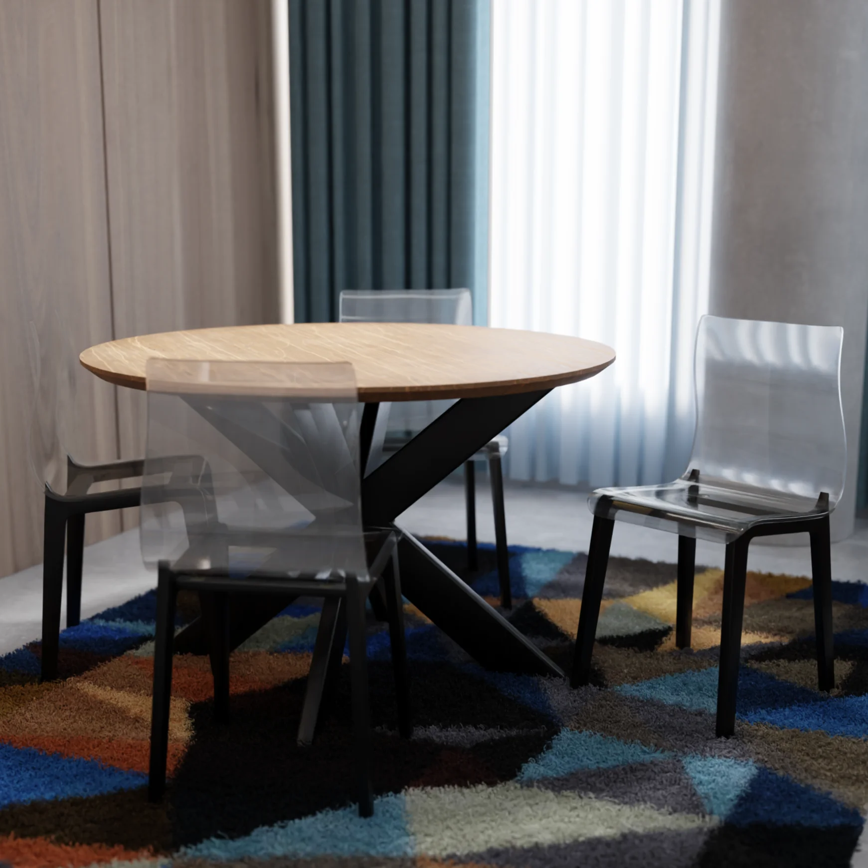 Marsden Modern Dining Side Chair With Beech Wood Legs