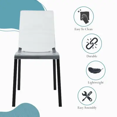 Marsden Modern Dining Side Chair With Beech Wood Legs