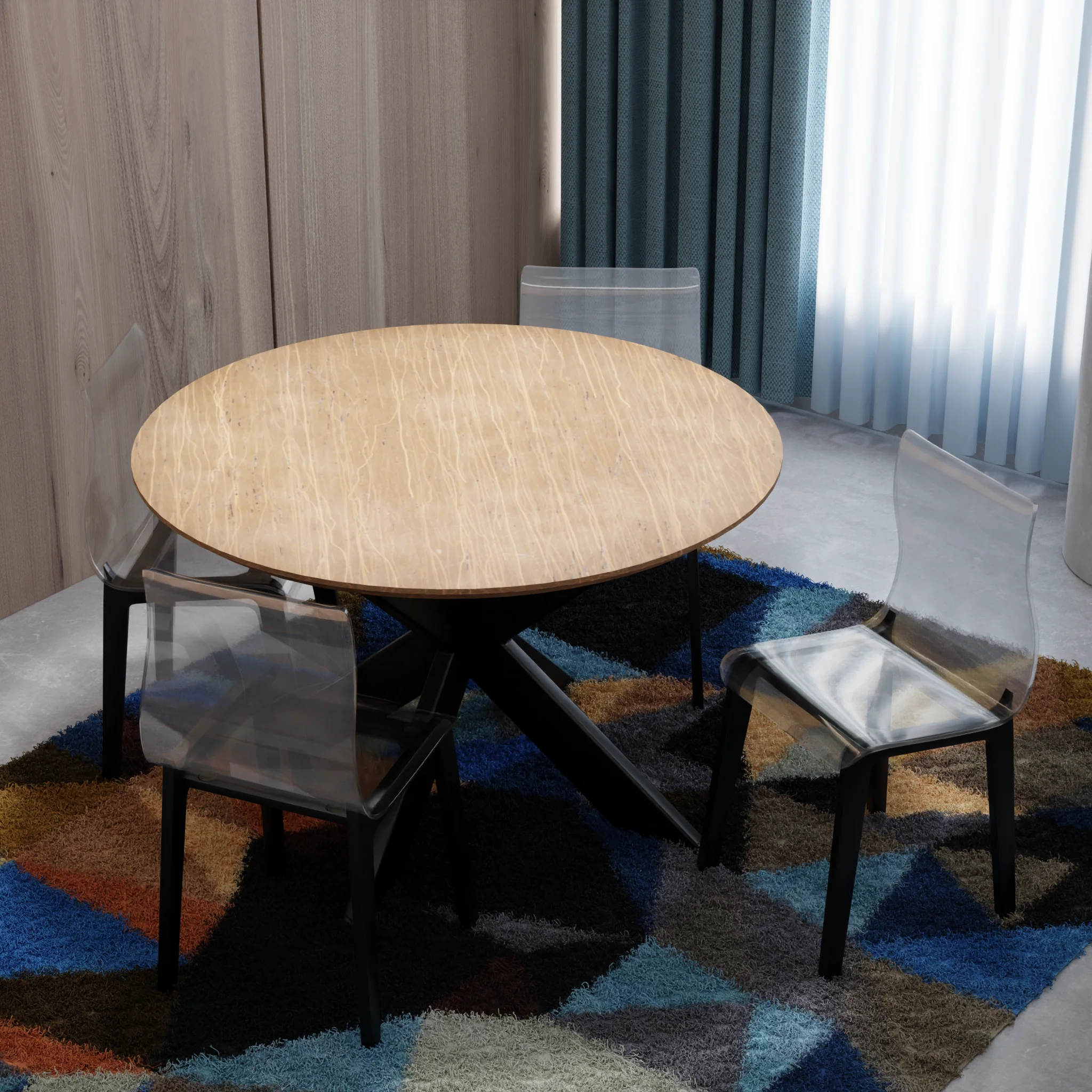 Marsden Modern Dining Side Chair With Beech Wood Legs Set of 2