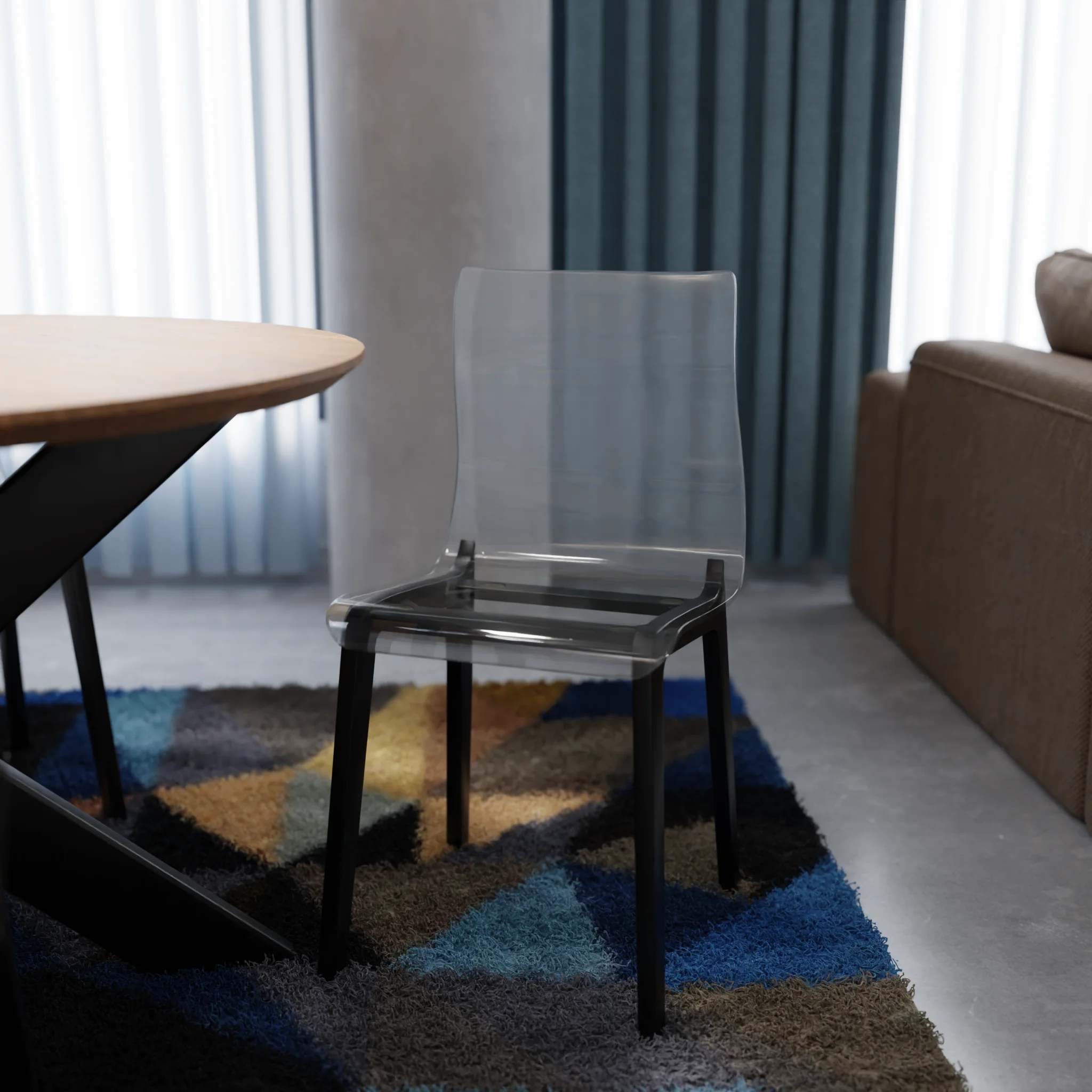 Marsden Modern Dining Side Chair With Beech Wood Legs Set of 4