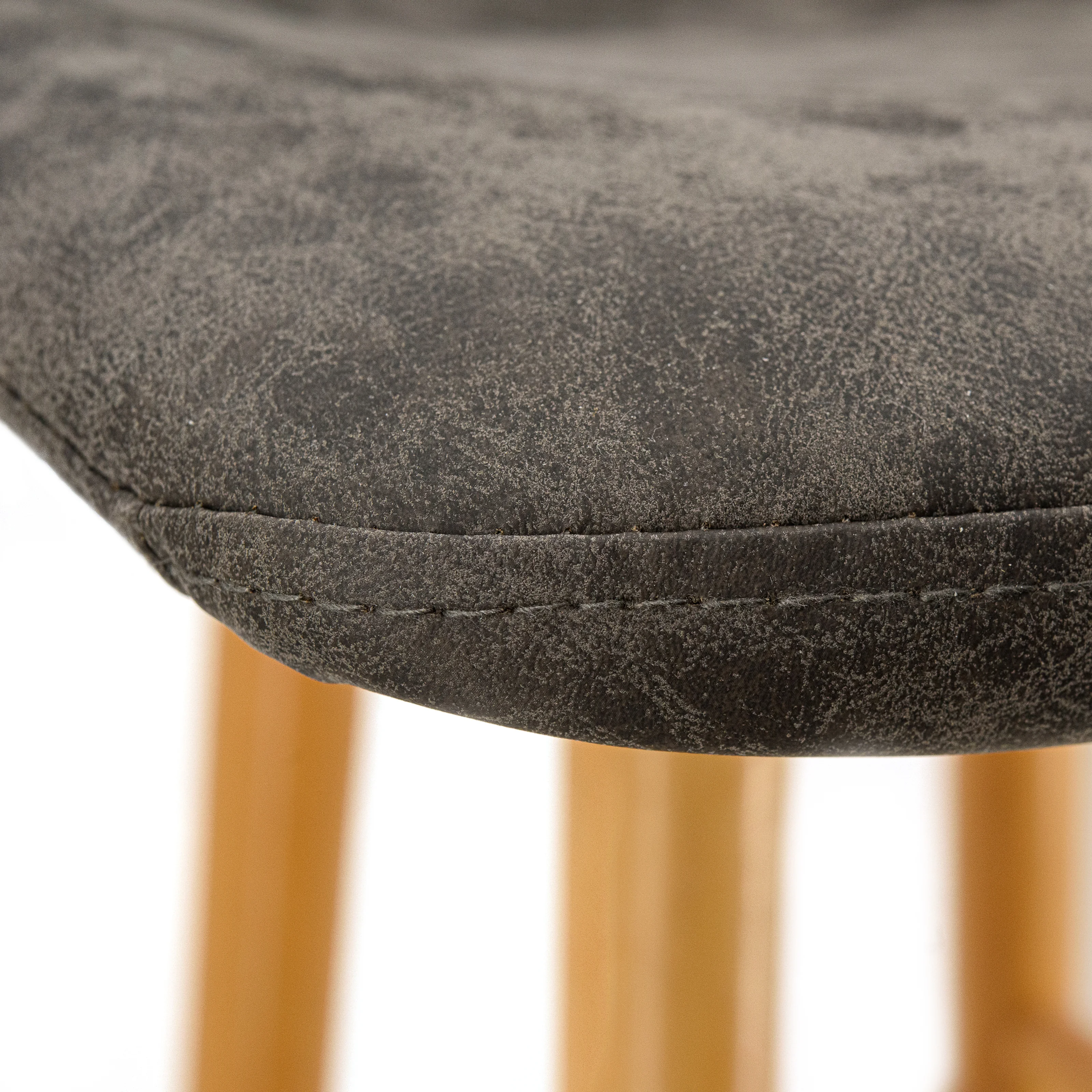 Markley Modern Leather Dining Chair With Gold Legs Set of 4