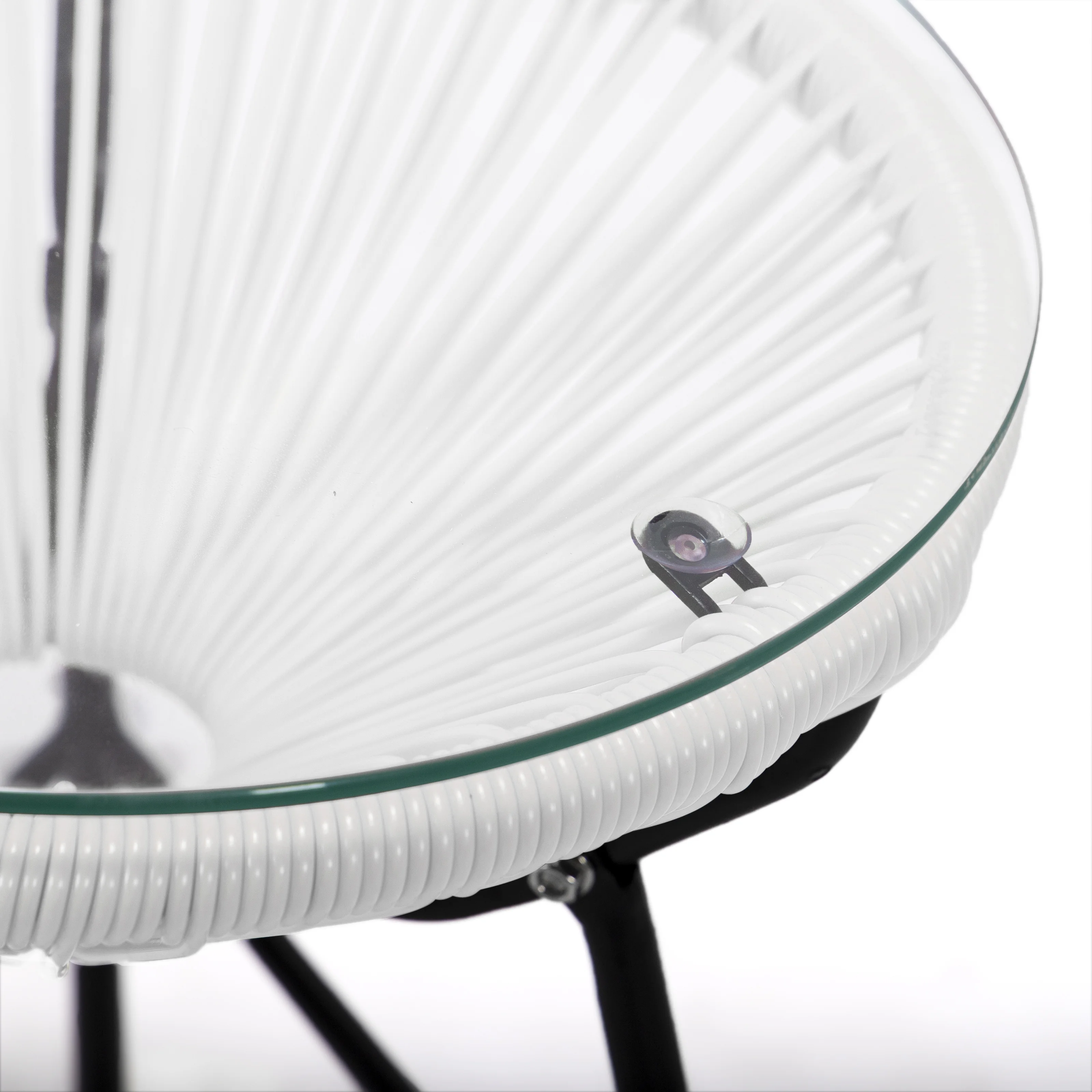 Montara 3 Piece Outdoor Lounge Patio Chair With Glass Top Table