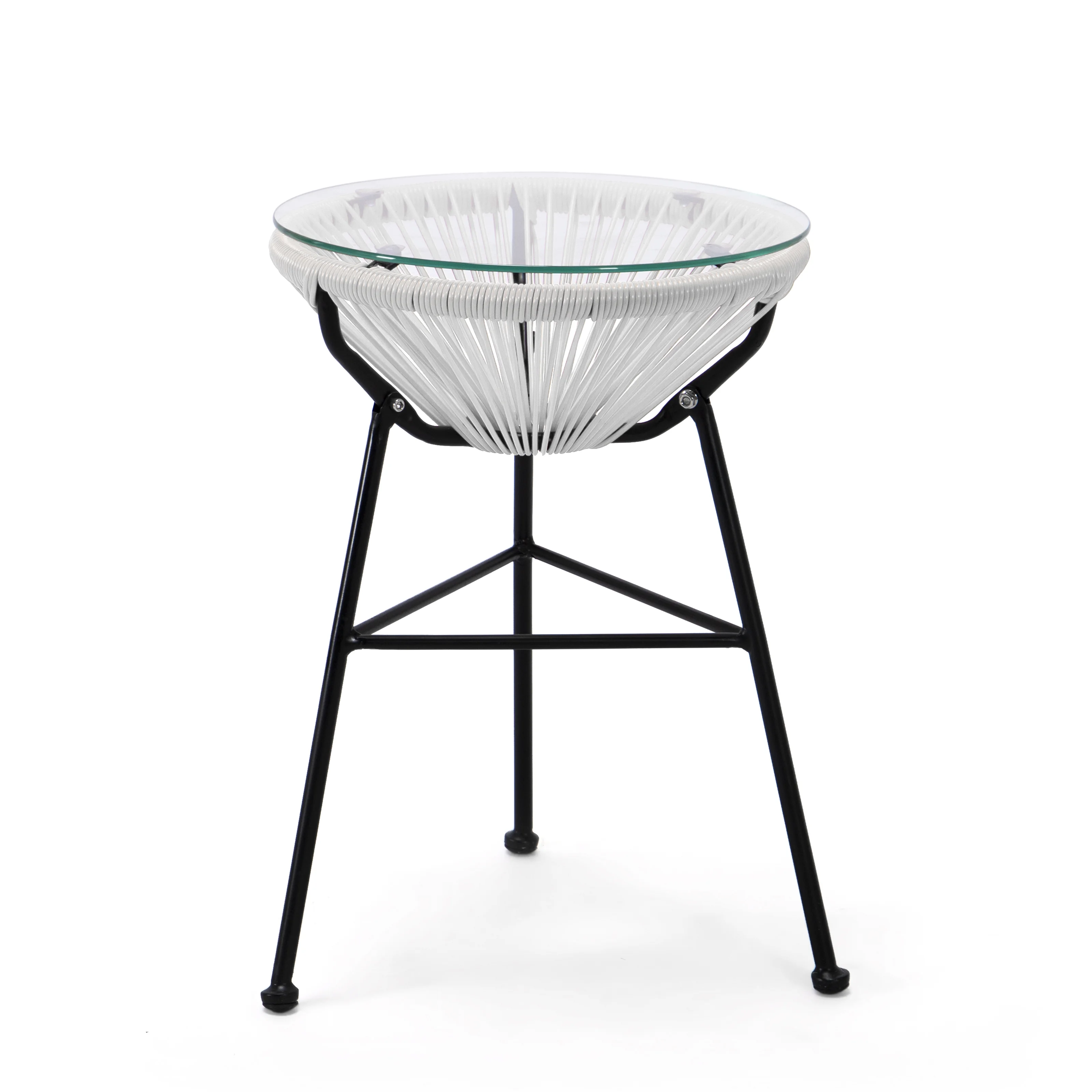 Montara 3 Piece Outdoor Lounge Patio Chair With Glass Top Table