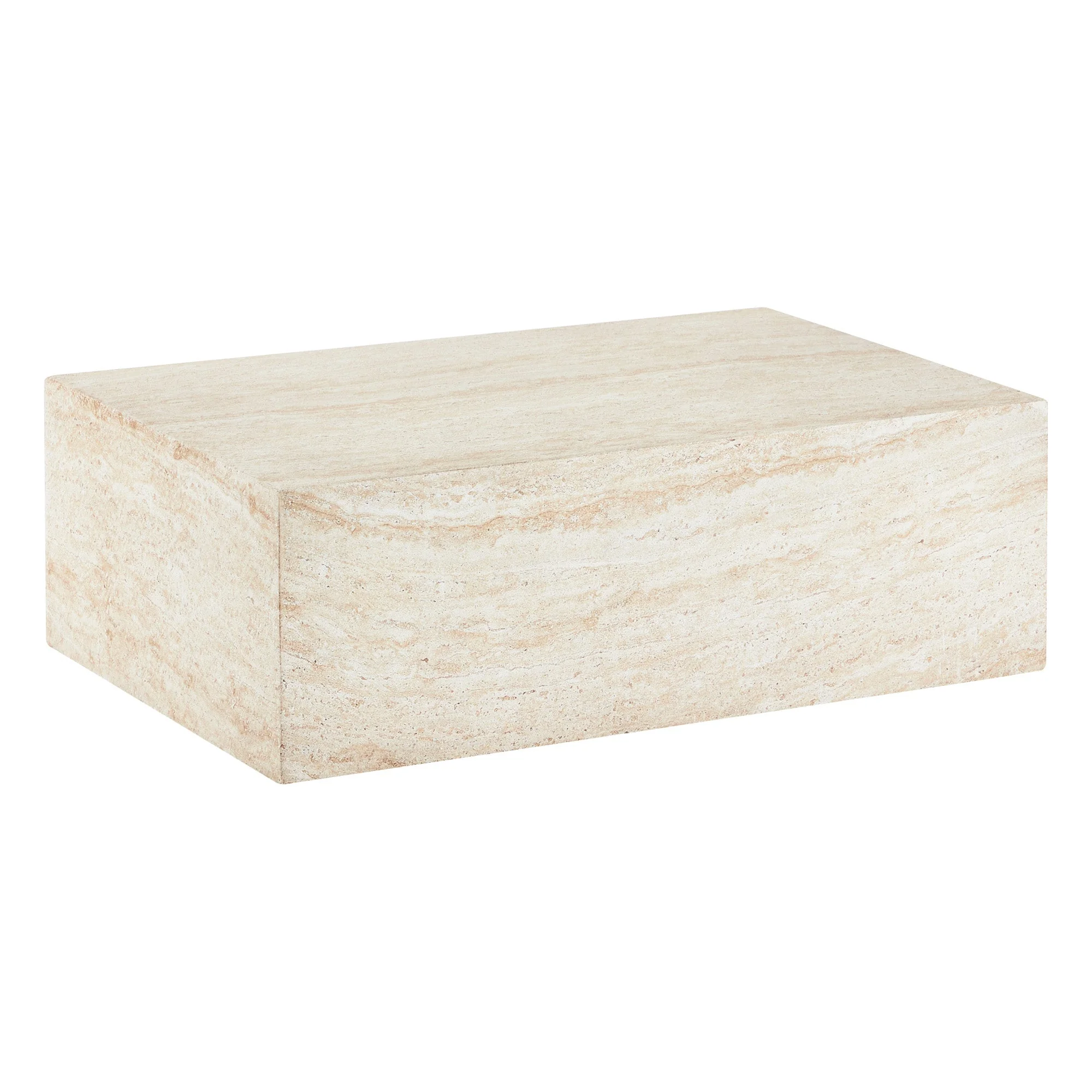 Maya Collection Outdoor/Indoor Coffee Table in Travertine