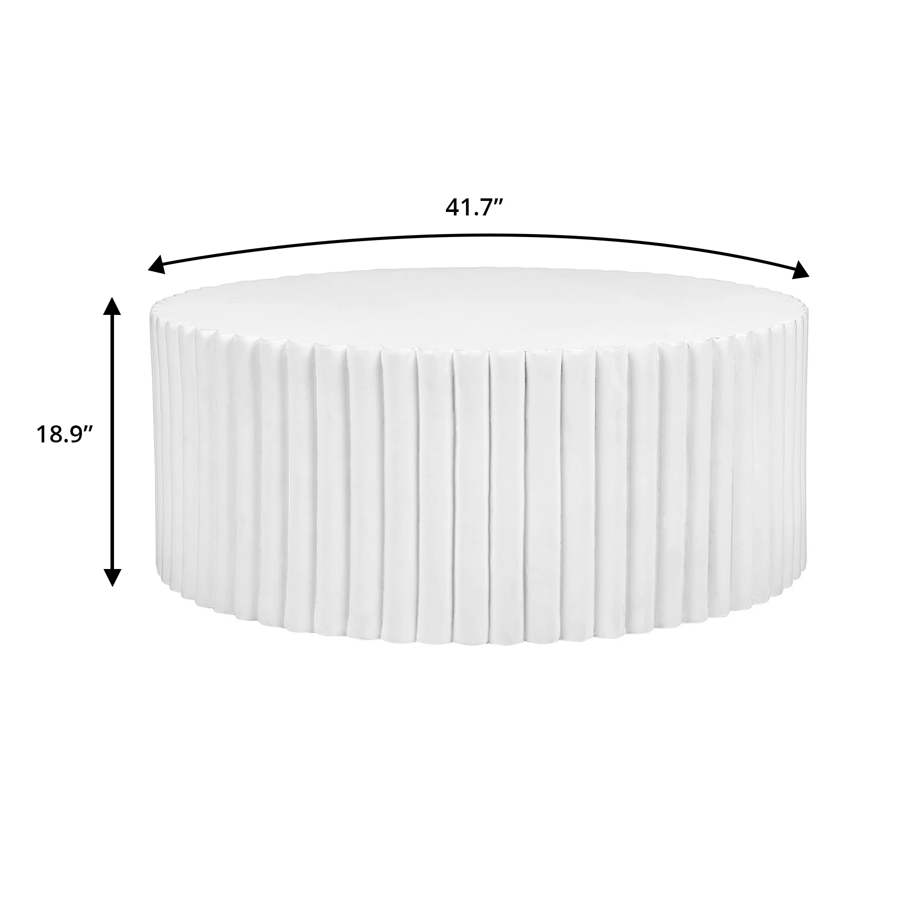 Milena Collection Coffee Table in White