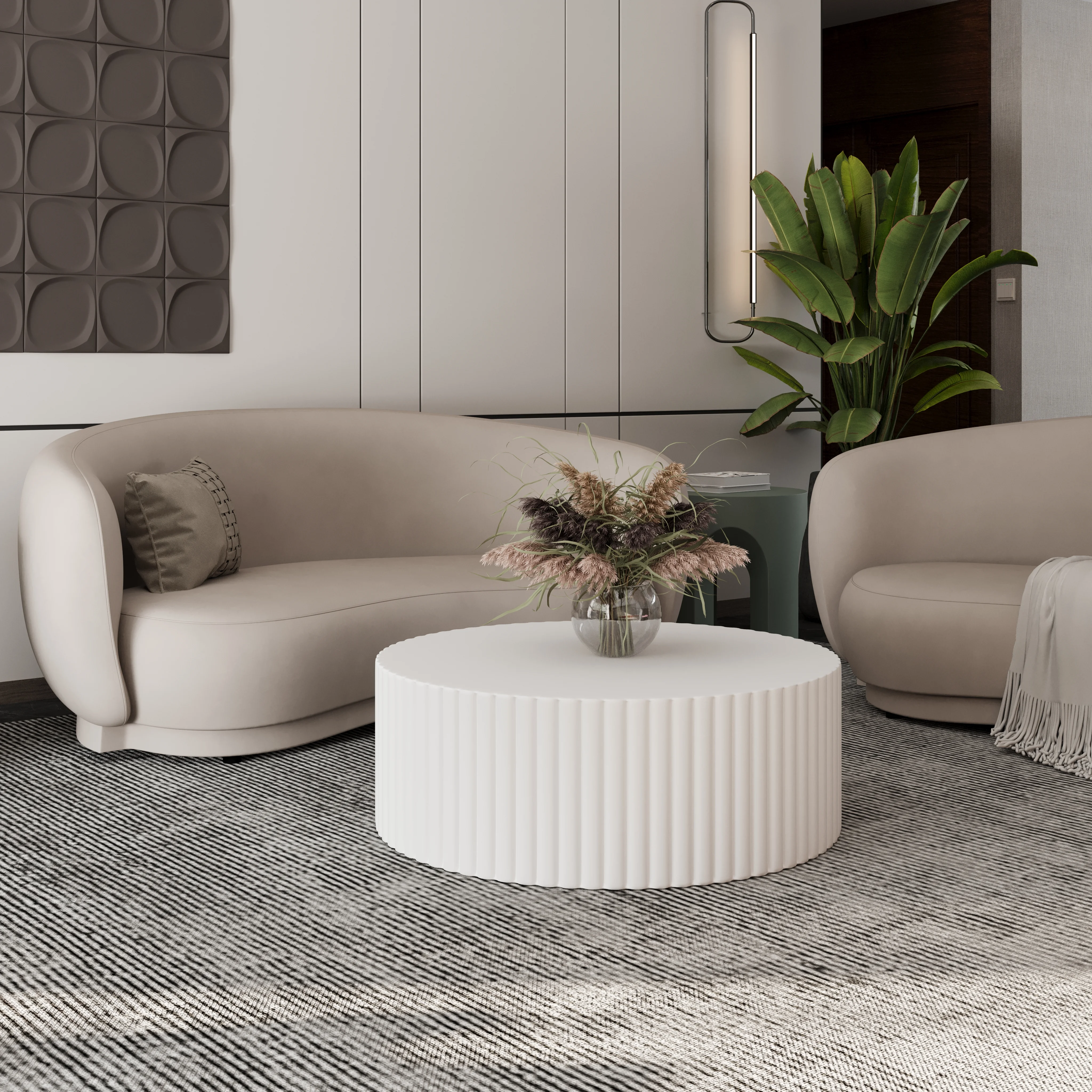 Milena Collection Coffee Table in White