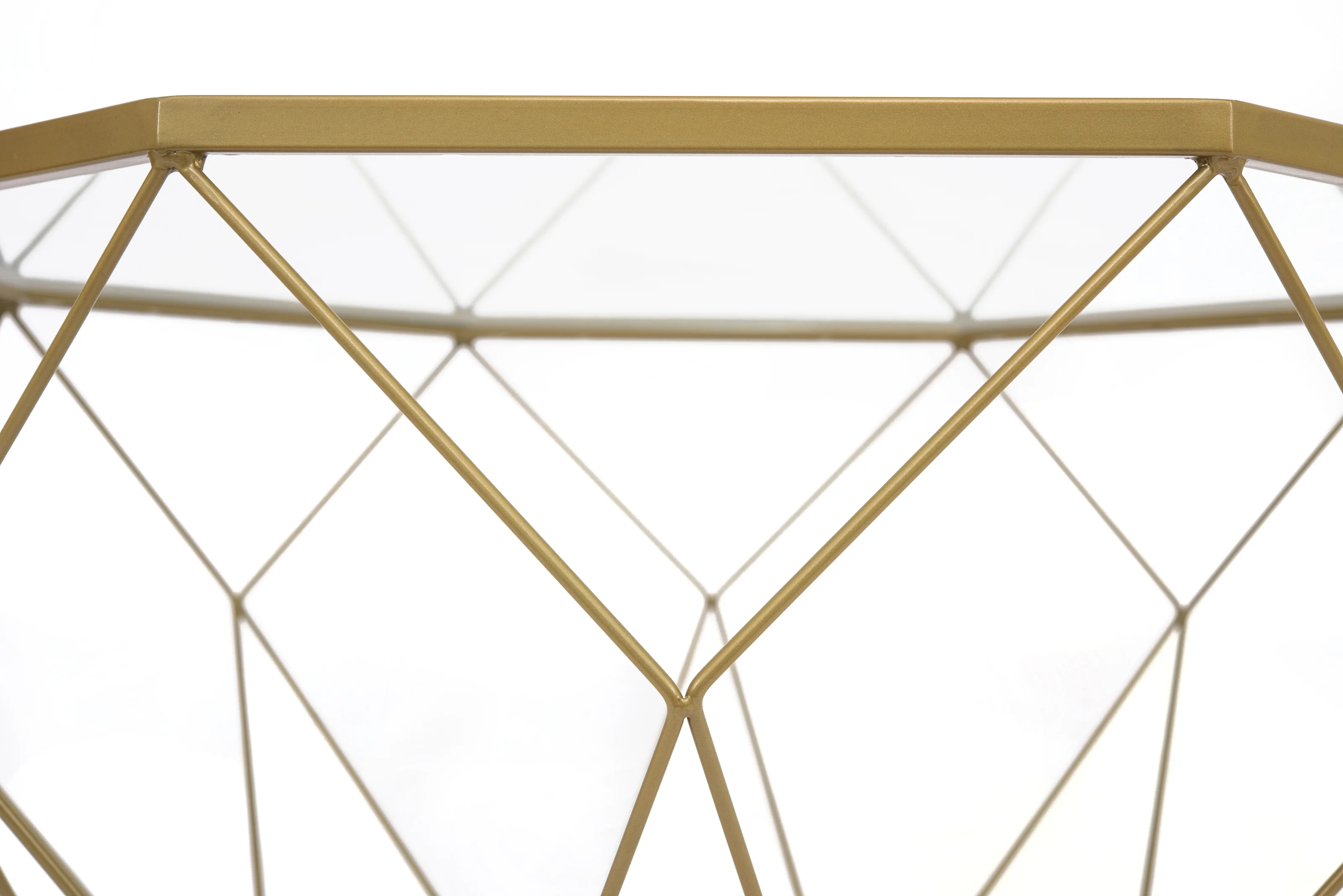 Malibu Modern Octagon Glass Top Coffee Table With Chrome Base