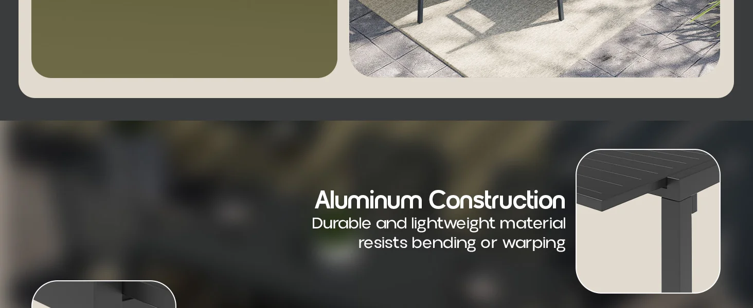 Marlin Extenable outdoor Dining Table 78-118 in Black