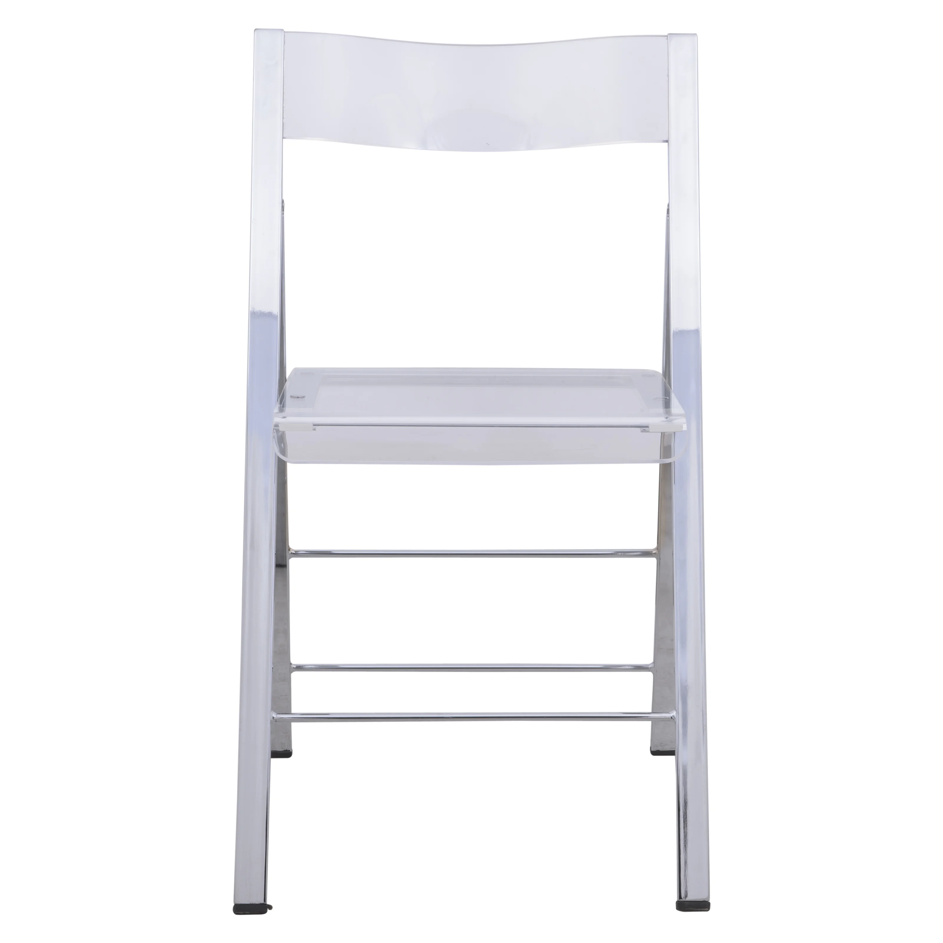 Menno Modern Acrylic Folding Chair, Set of 2
