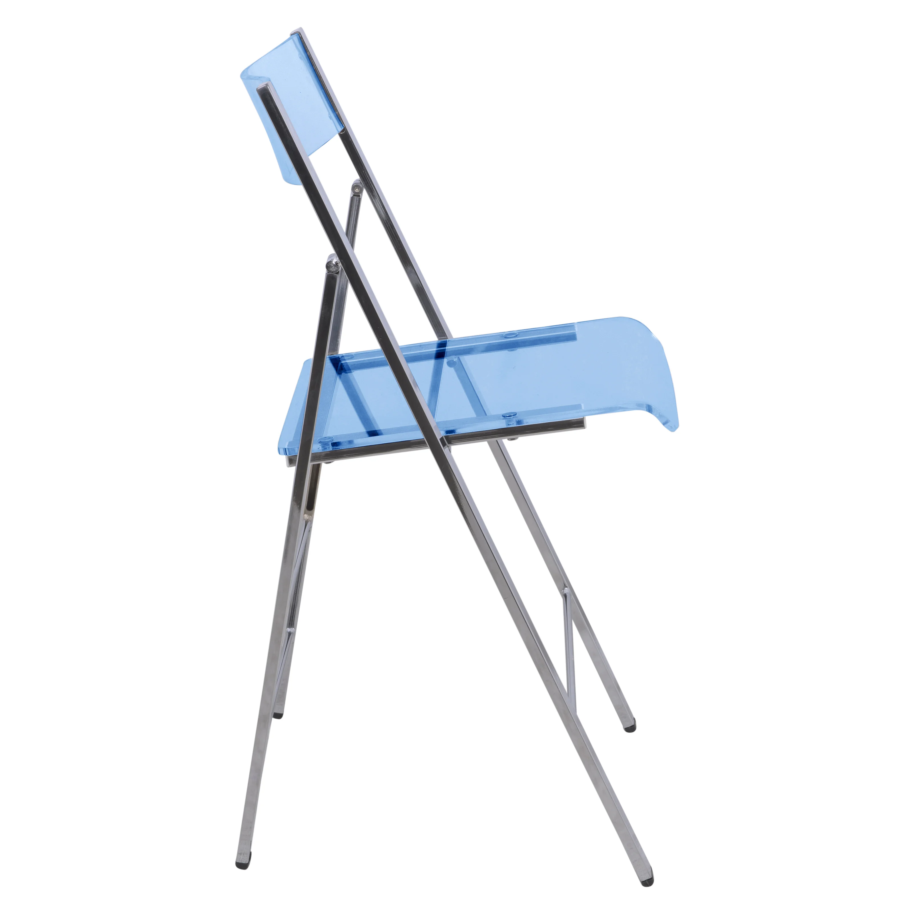 Menno Modern Acrylic Folding Chair, Set of 2