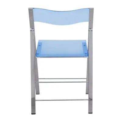 Menno Modern Acrylic Folding Chair, Set of 2