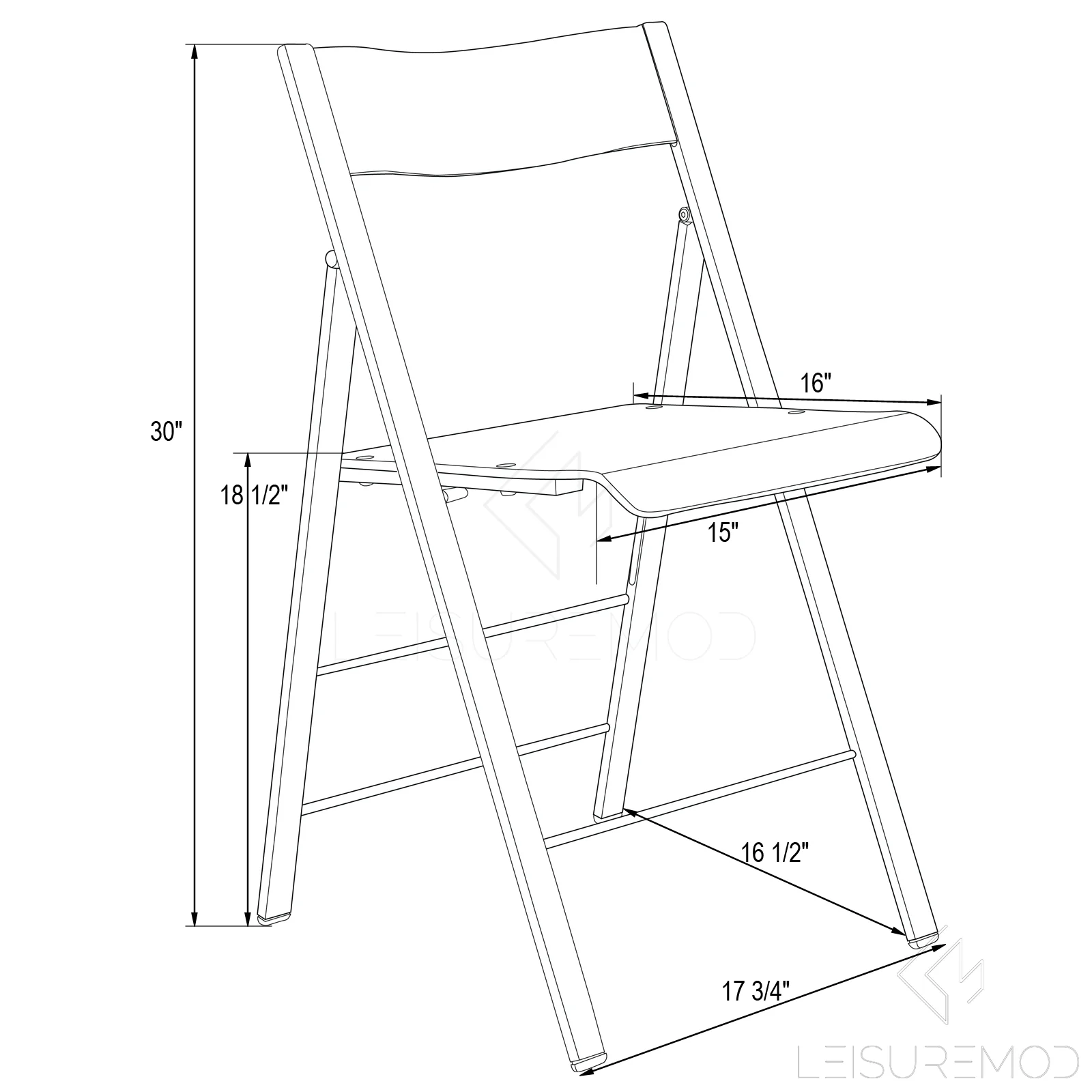 Menno Modern Acrylic Folding Chair Black Frame With Trans Black Seat