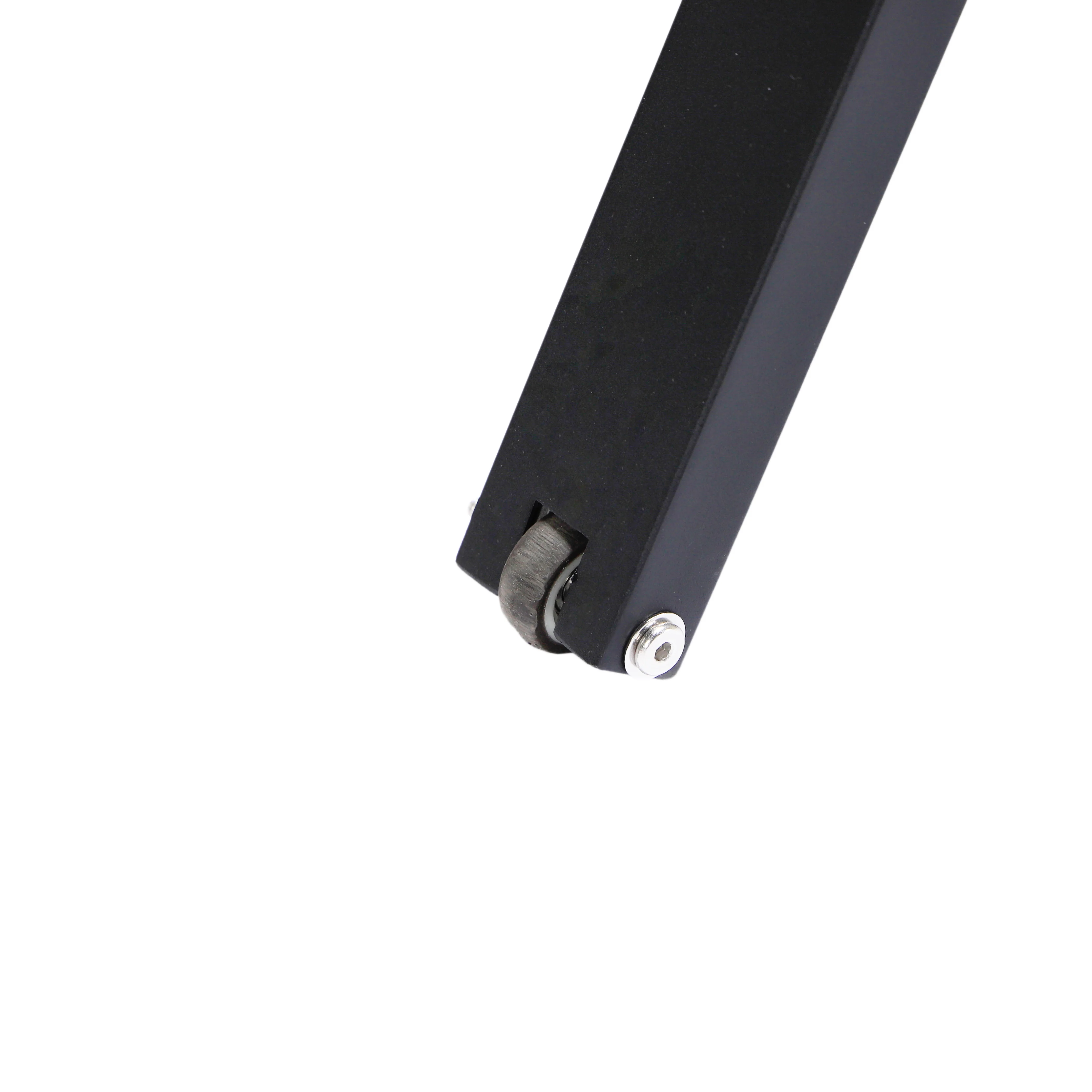 Marlin Patio Chaise Lounge Chair With Armrests in Black Aluminum Frame, Set of 2 in Light Brown