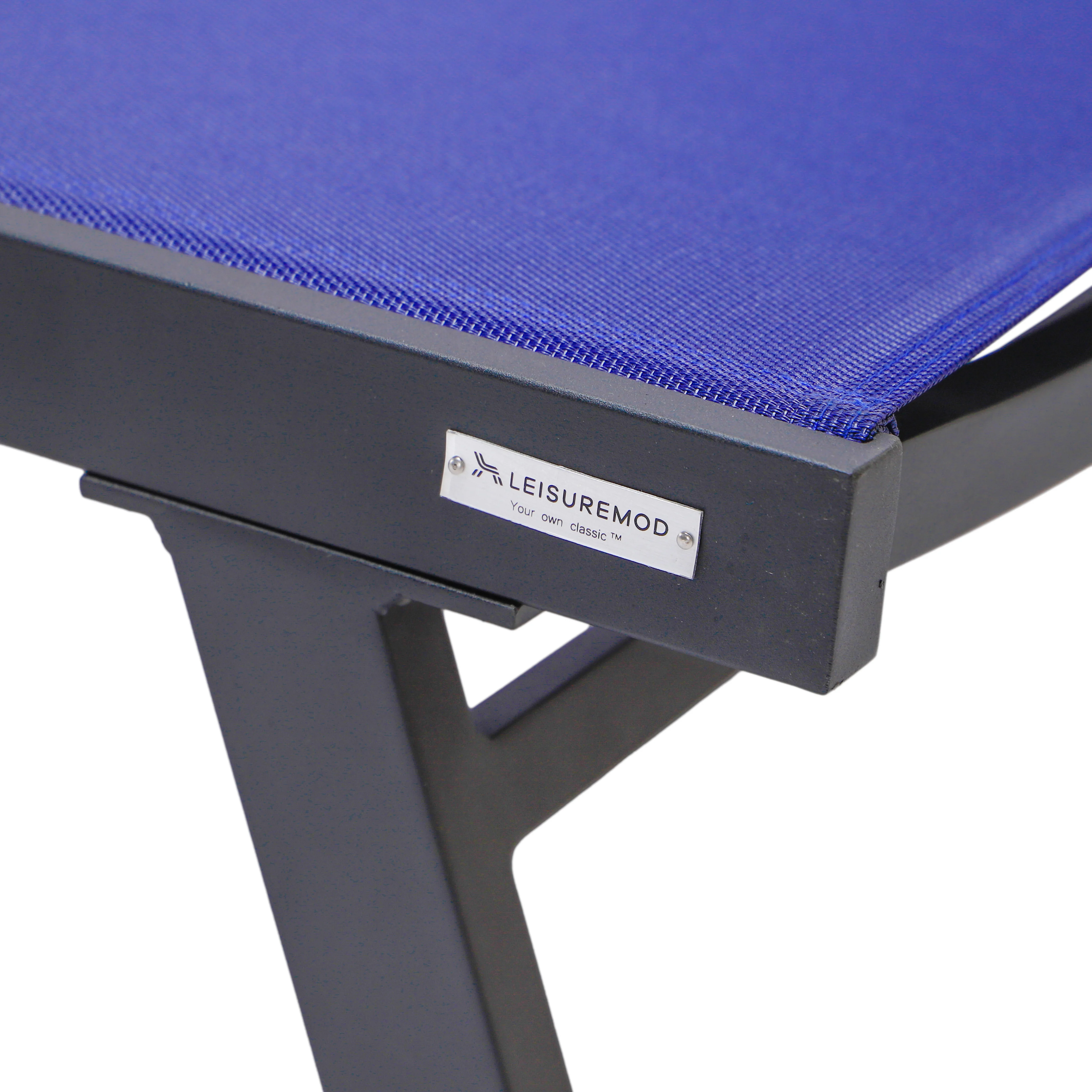 Marlin Modern Aluminum Outdoor Patio Chaise Lounge Chair With Arms Set of 2 with Square Fire Pit Side Table Perfect for Patio, Lawn, and Garden