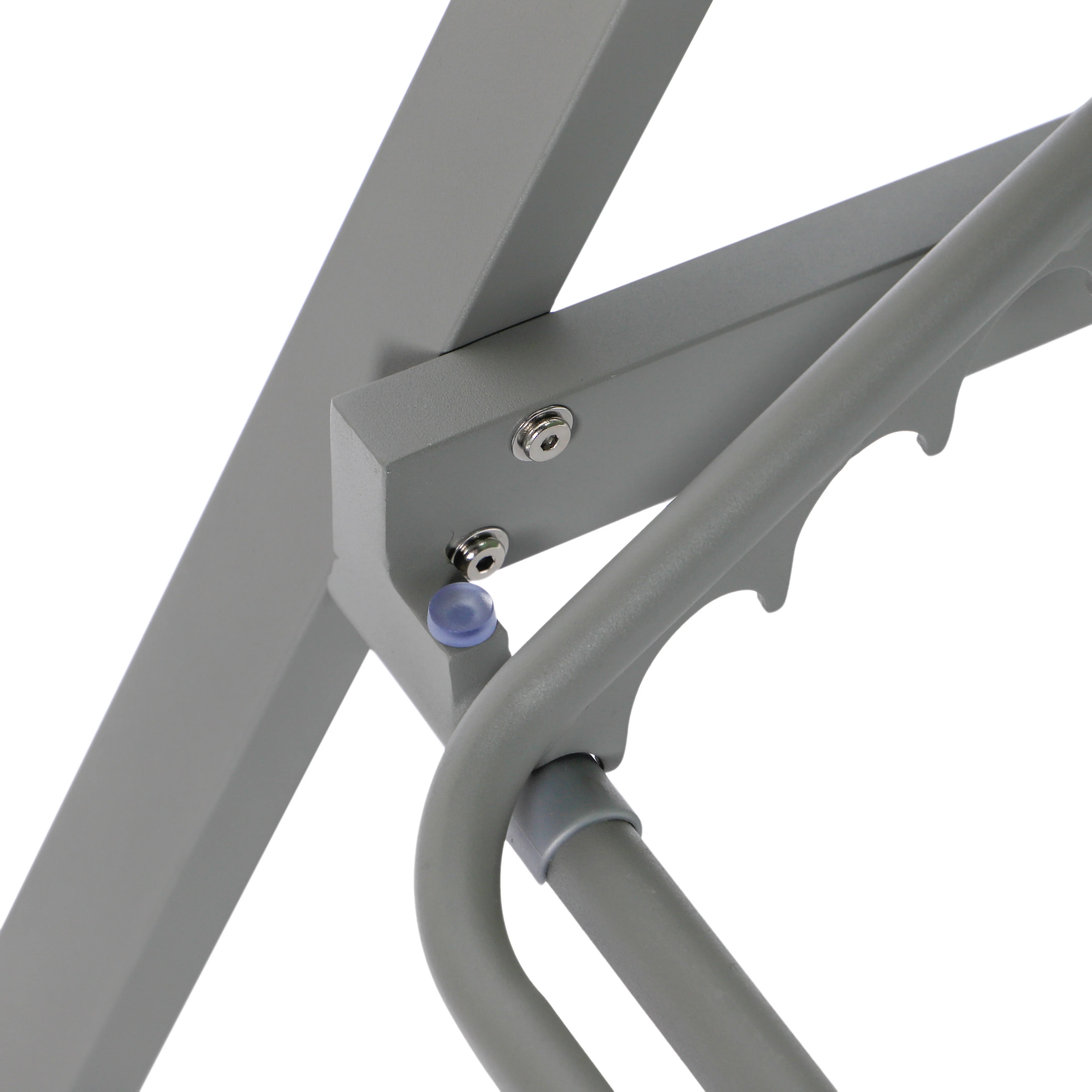 Marlin Patio Chaise Lounge Chair With Armrests in Grey Aluminum Frame, Set of 2 in Light Brown