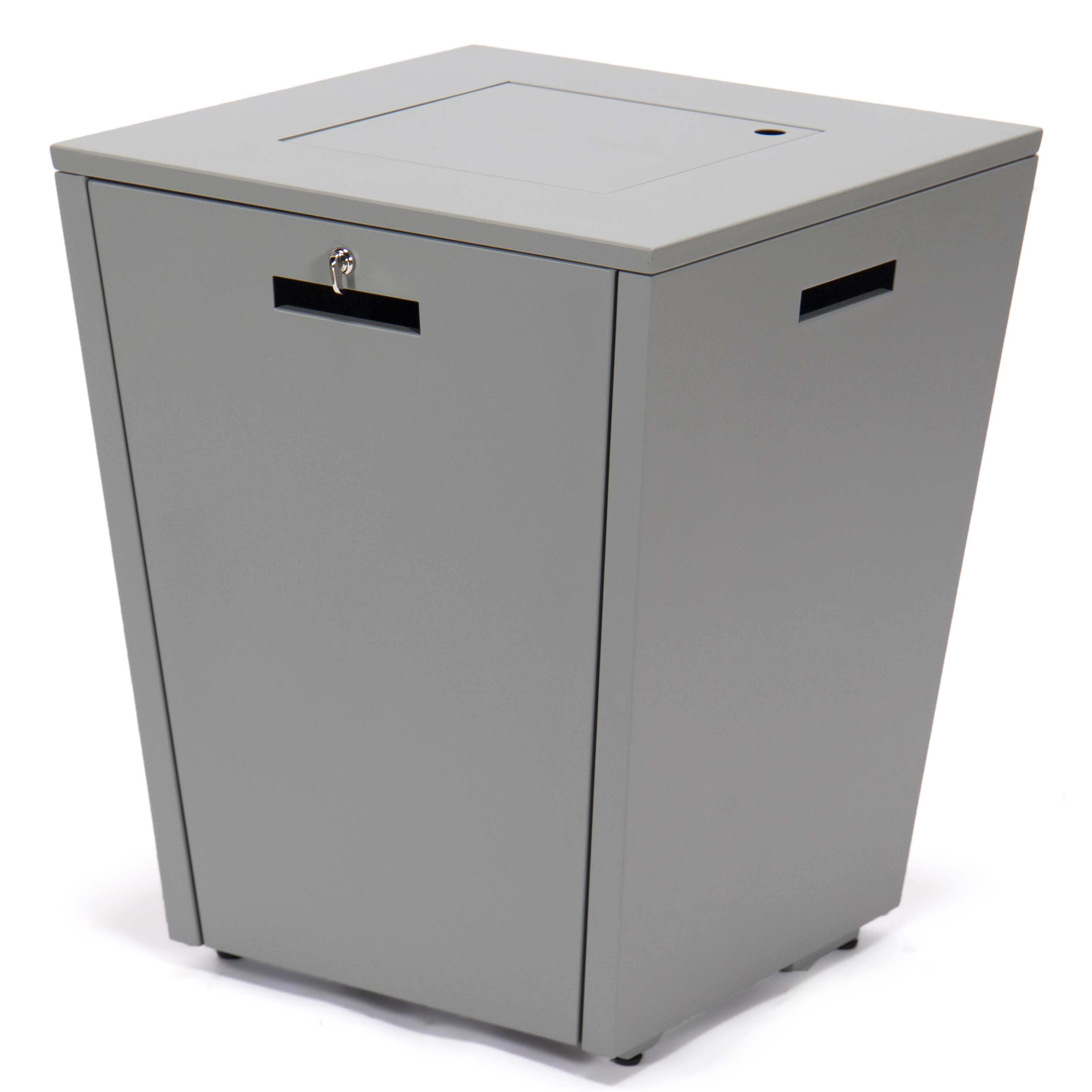 Marlin Modern Grey Aluminum Outdoor Patio Chaise Lounge Chair With Arms and Square Fire Pit Side Table Perfect for Patio, Lawn, and Garden