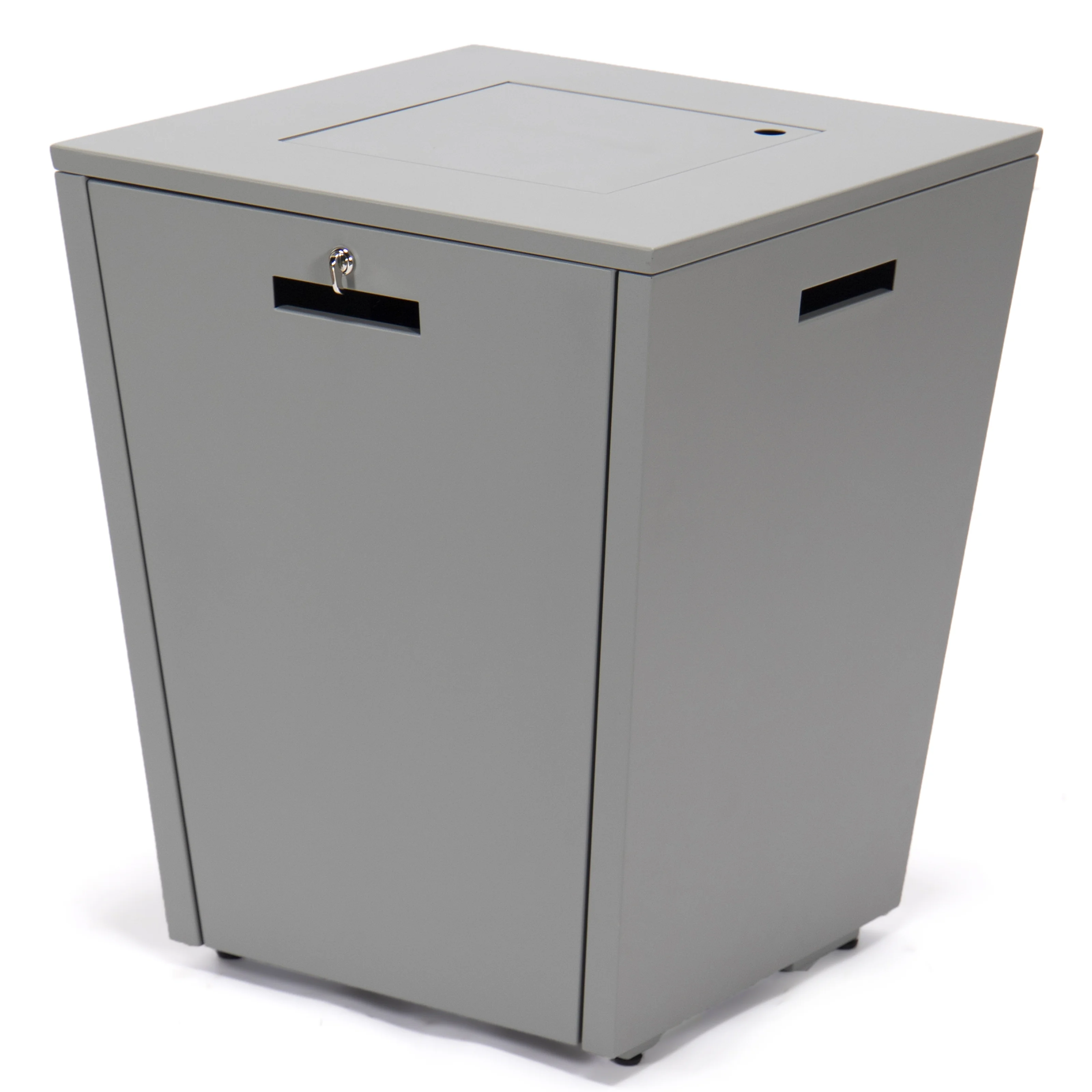 Marlin Modern Grey Aluminum Outdoor Patio Chaise Lounge Chair With Arms and Square Fire Pit Side Table Perfect for Patio, Lawn, and Garden